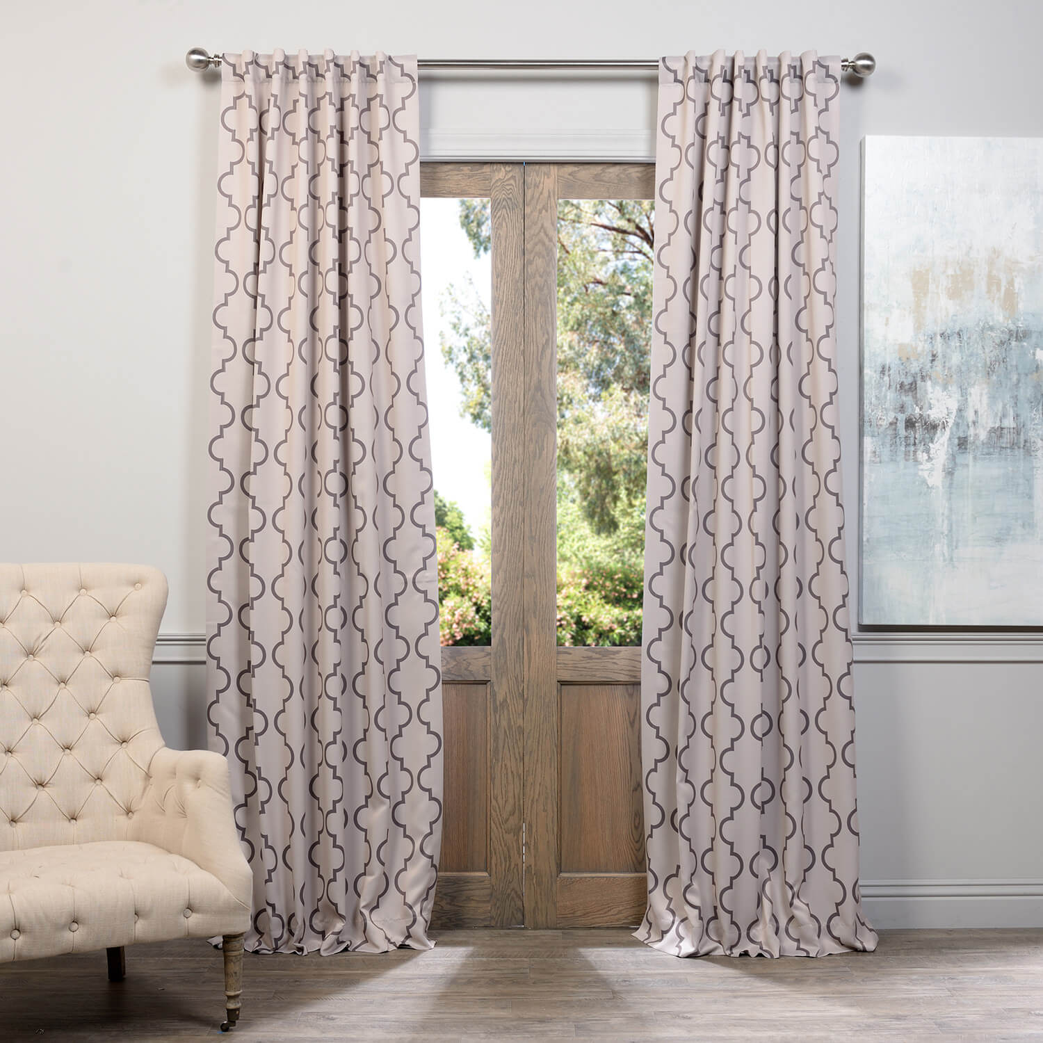 Seville Tan Blackout Room Darkening Curtain