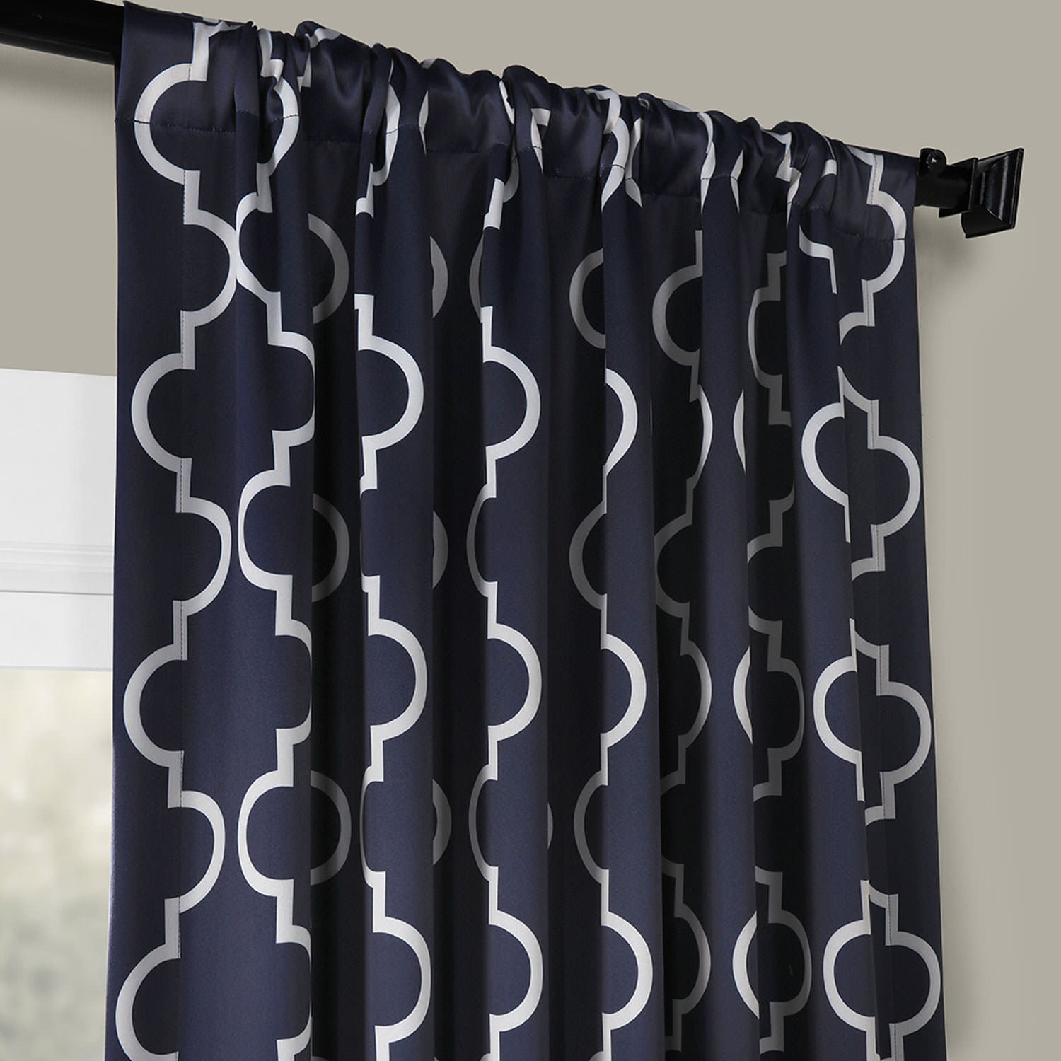 Seville Navy Blackout Room Darkening Curtain