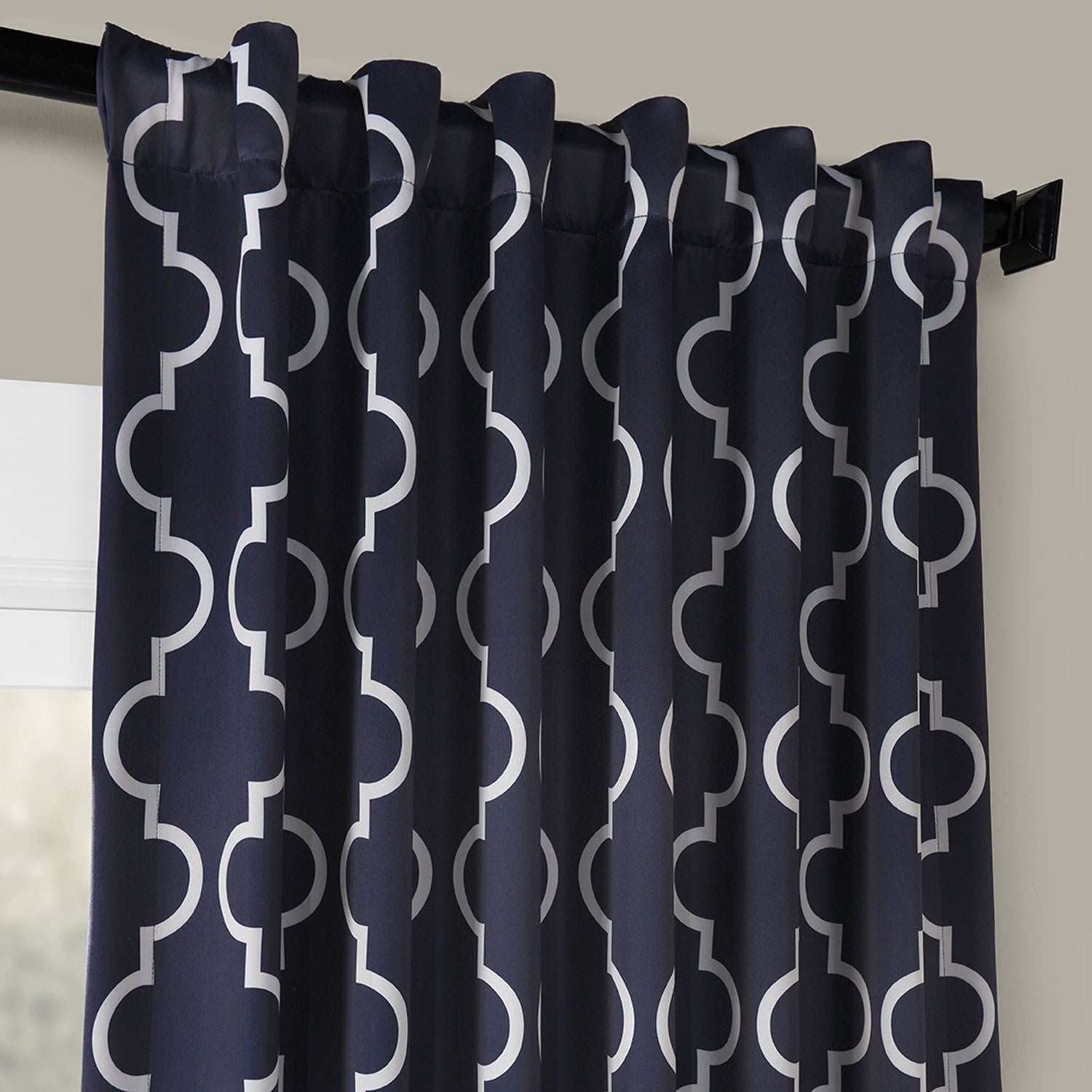 Seville Navy Blackout Room Darkening Curtain