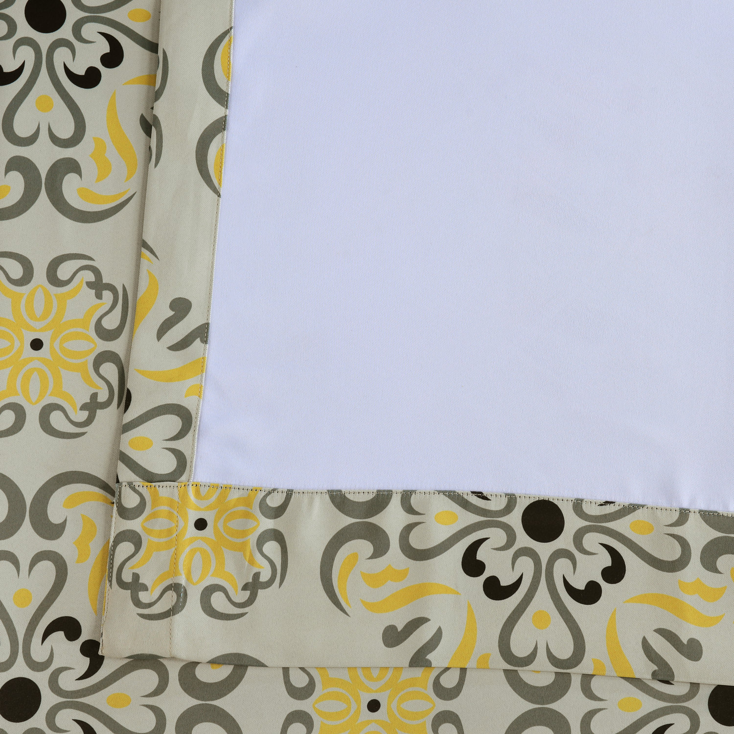 Soliel Yellow Grey Blackout Room Darkening Curtain