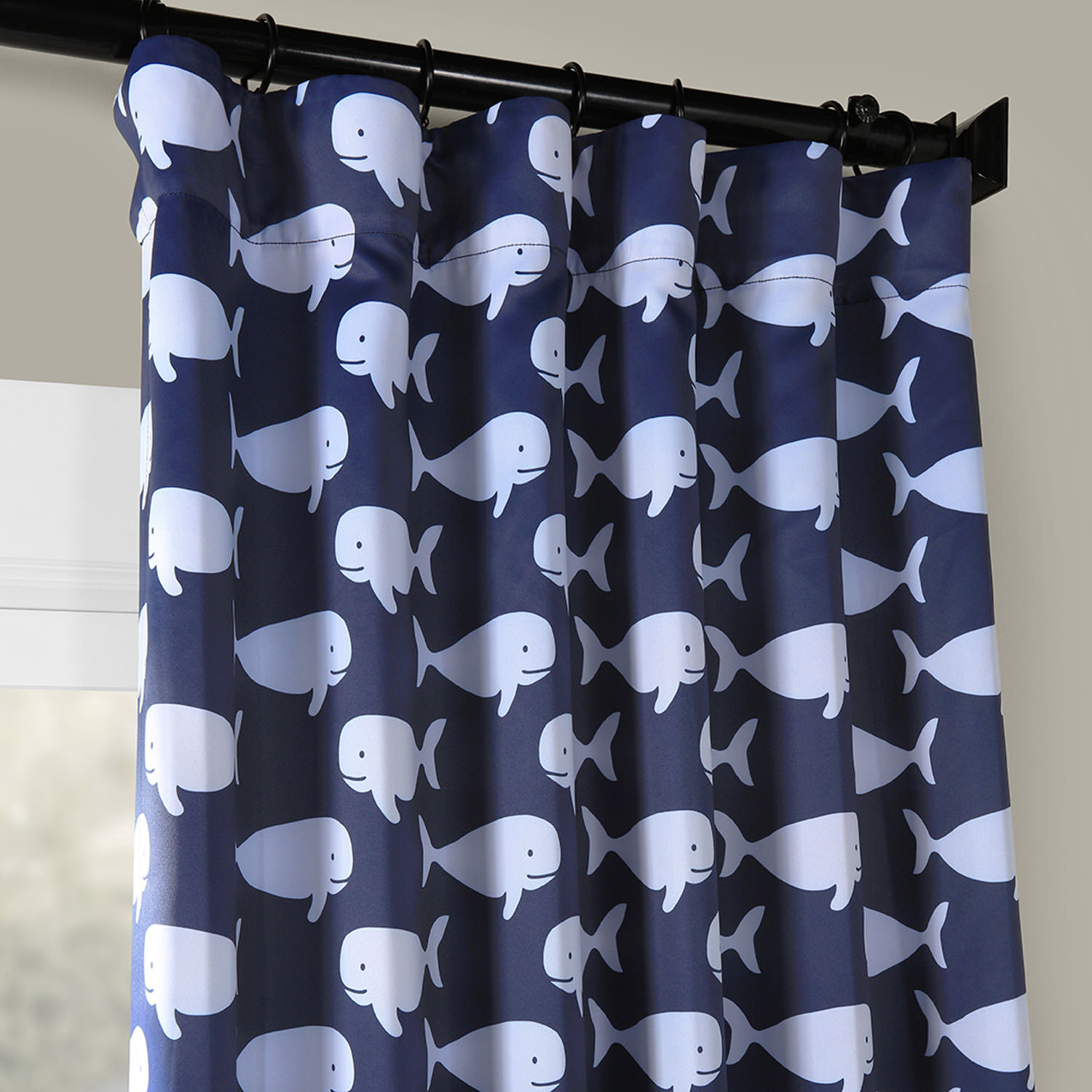 Migaloo Navy Blackout Room Darkening Curtain