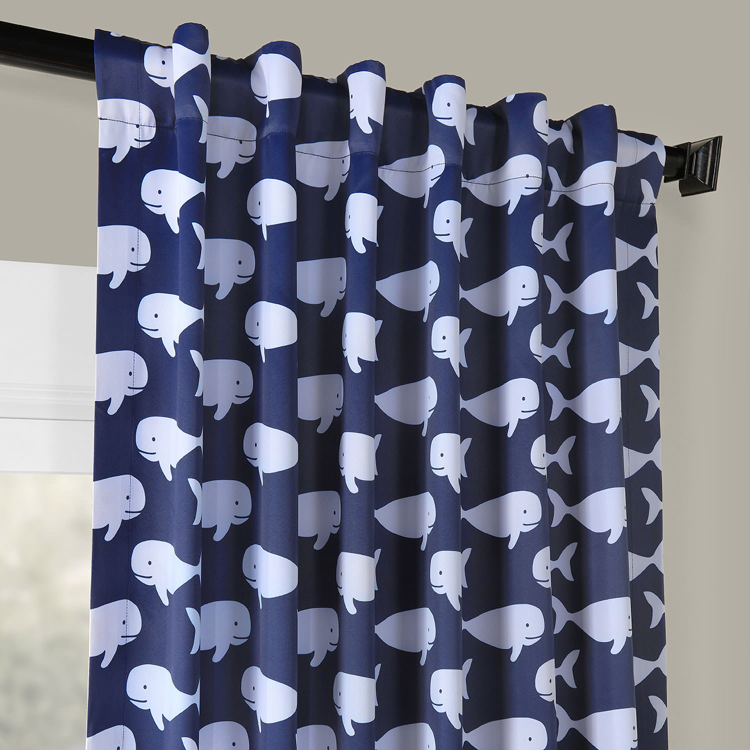 Migaloo Navy Blackout Room Darkening Curtain