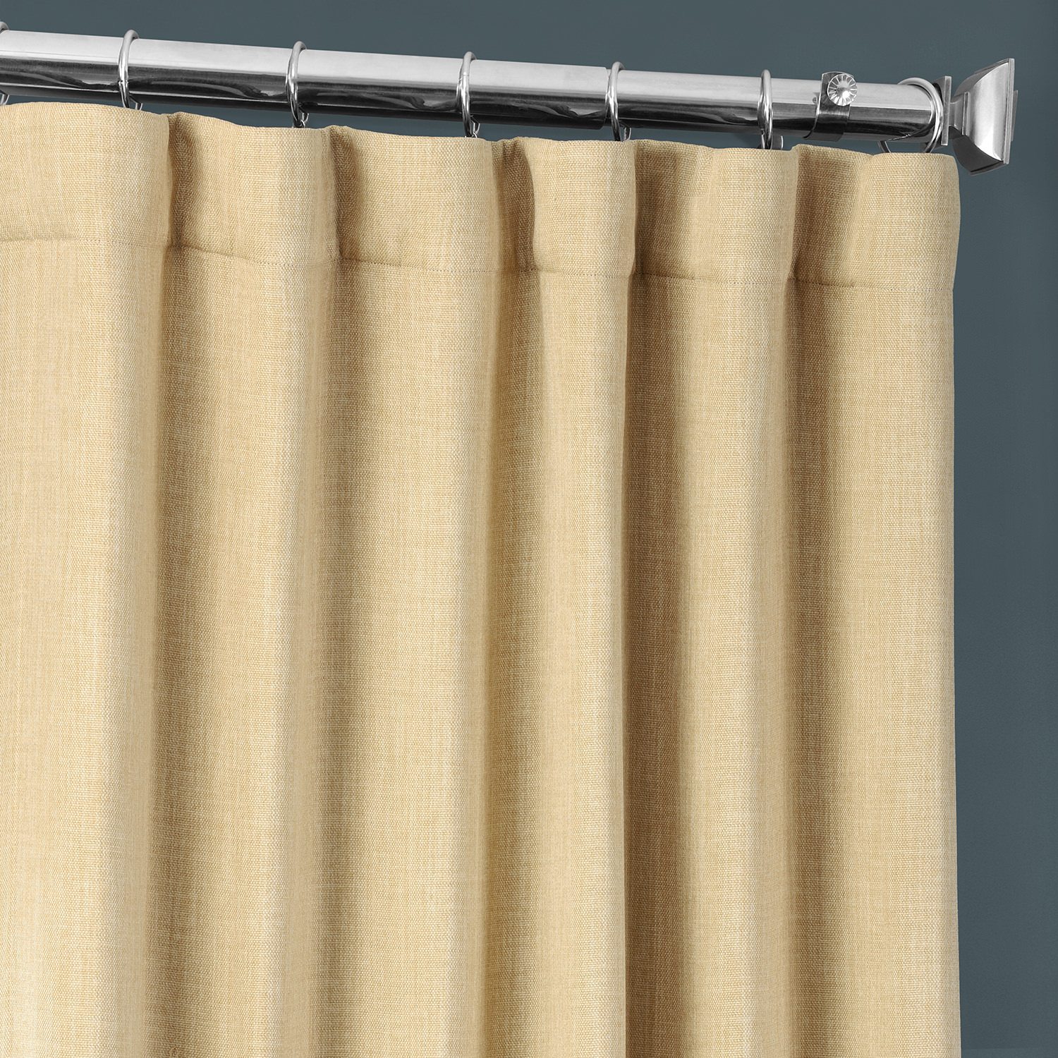 Millet Faux Linen Room Darkening Curtain