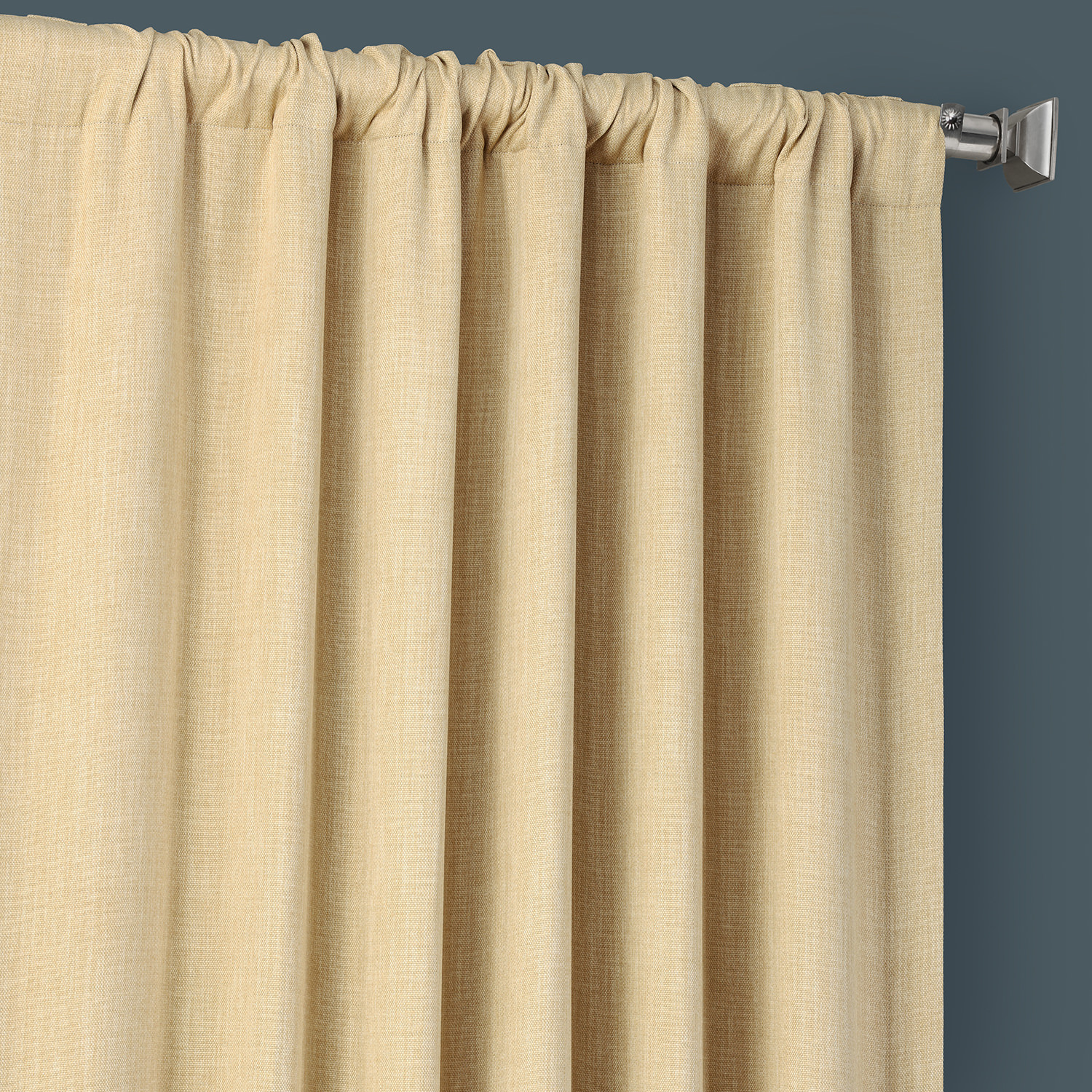 Millet Faux Linen Room Darkening Curtain