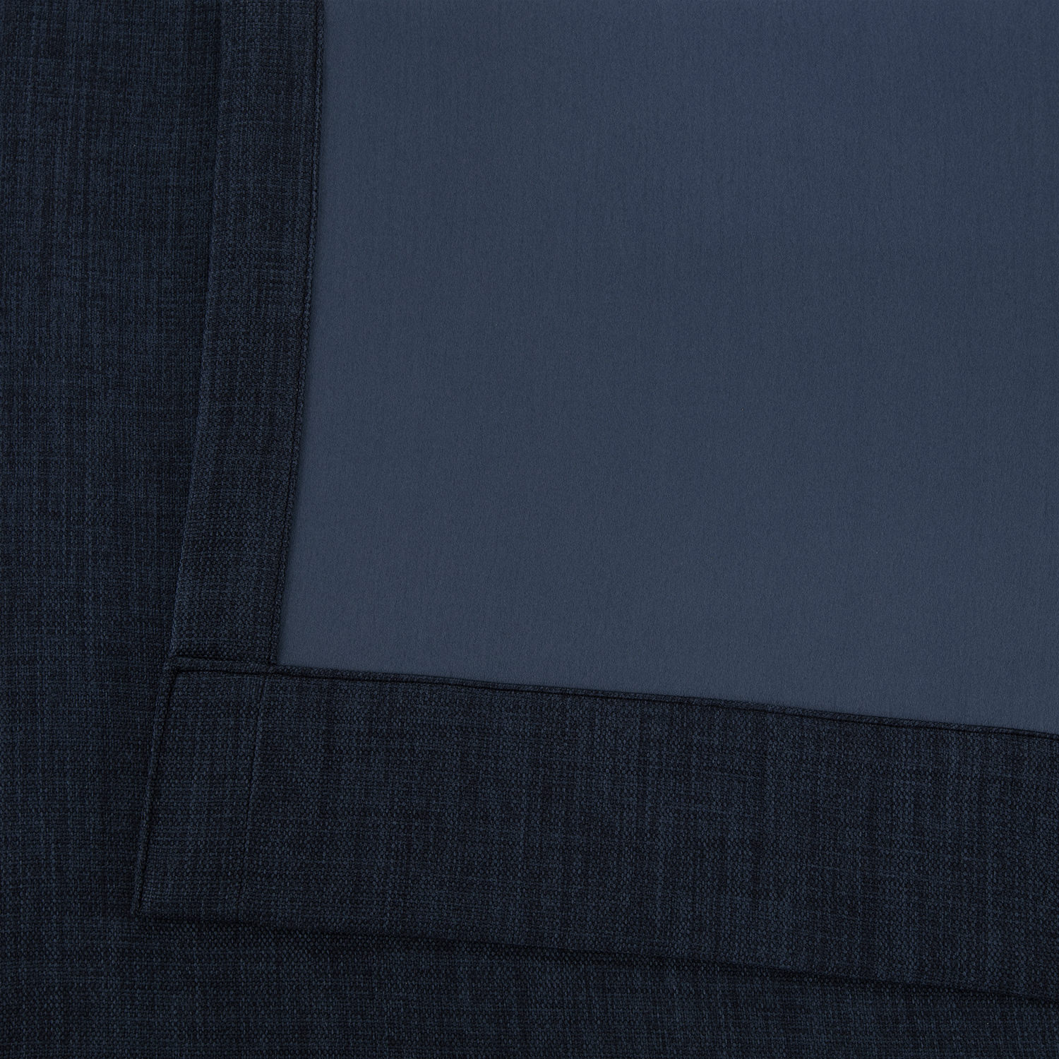 Indigo Faux Linen Grommet Room Darkening Curtain