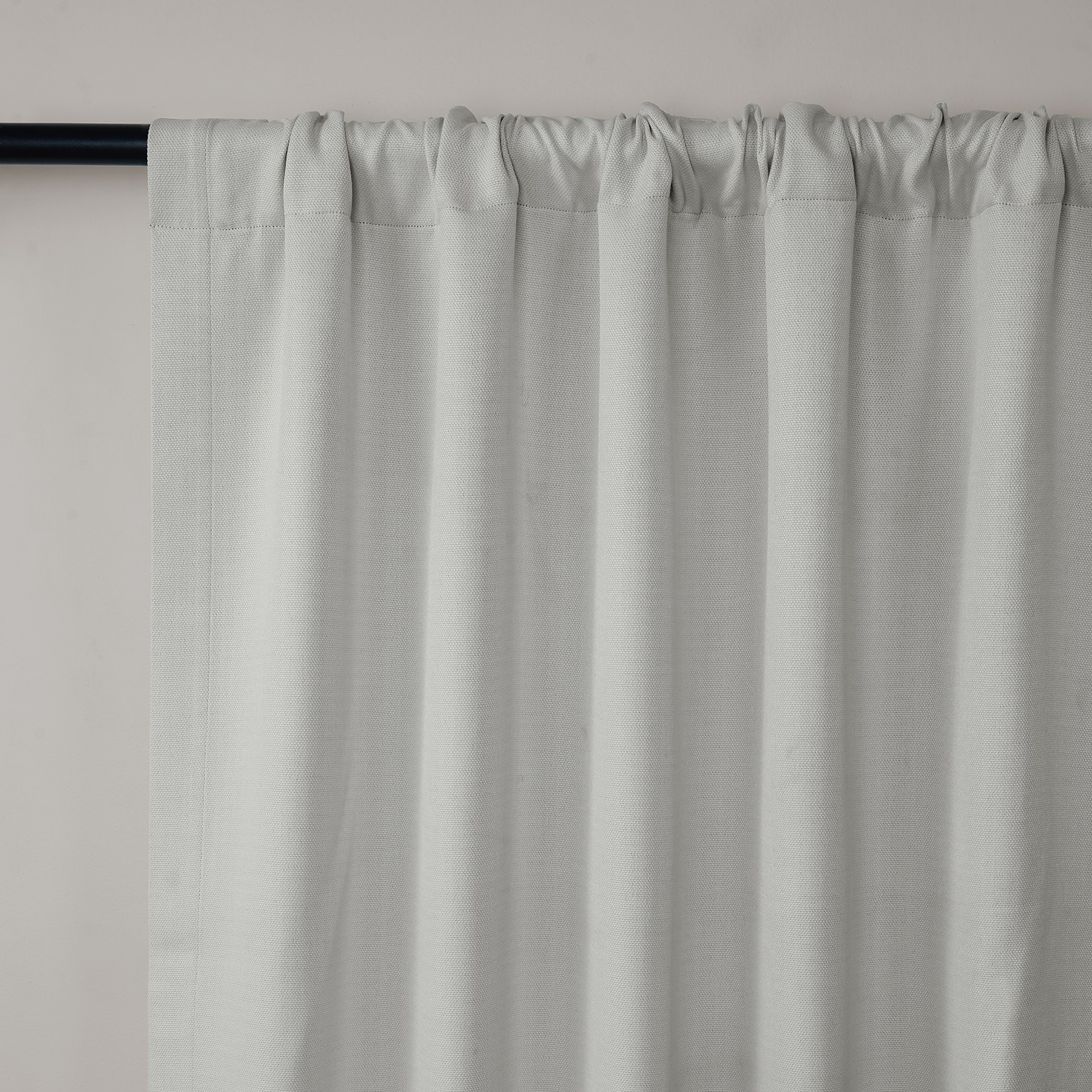 Oyster Faux Linen Room Darkening Curtain