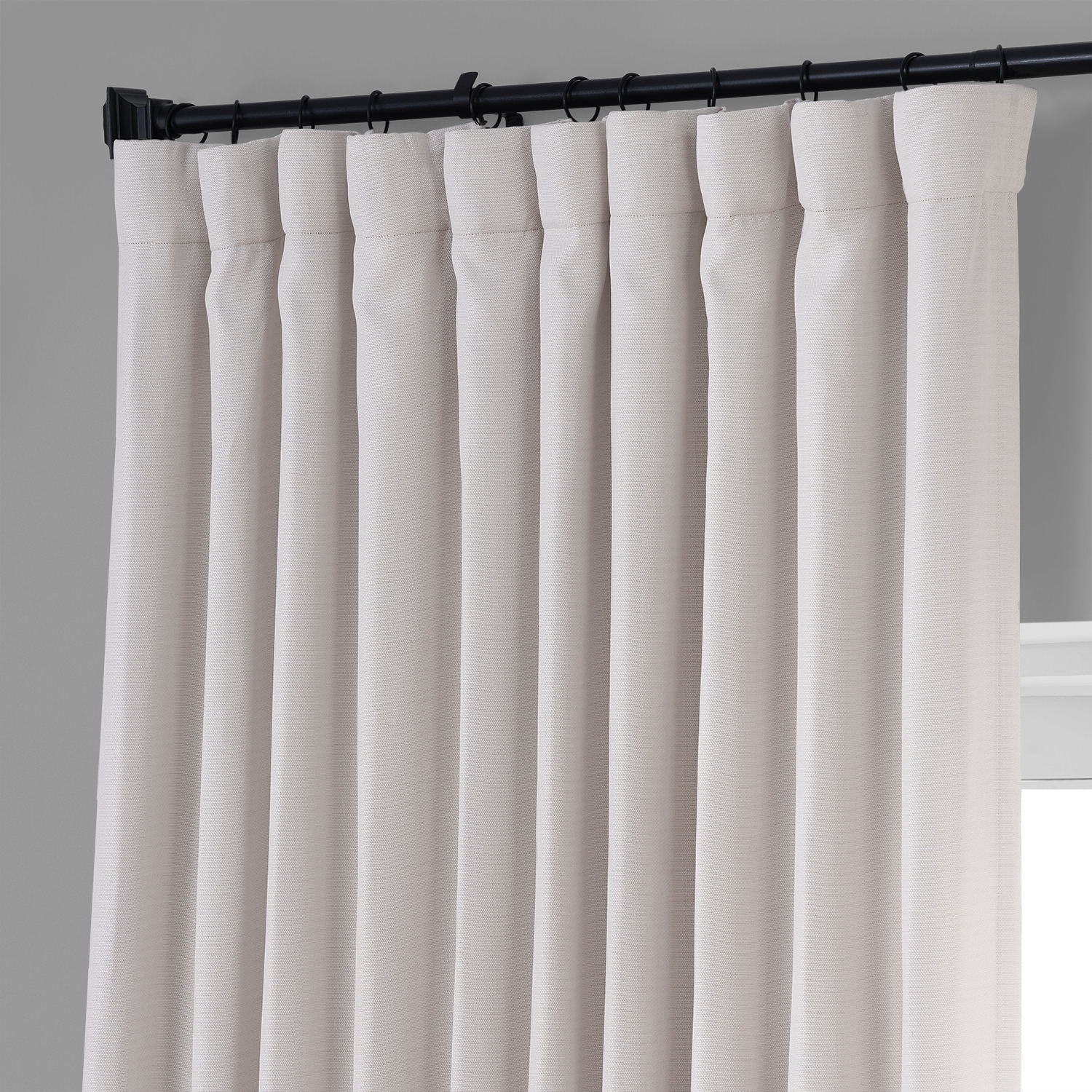 Birch Faux Linen Extra Wide Room Darkening Curtain