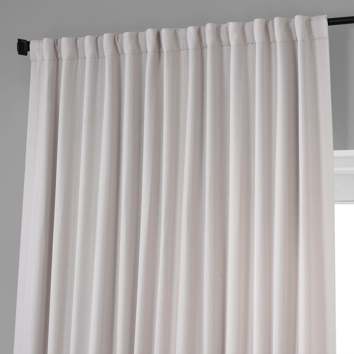 Birch Faux Linen Extra Wide Room Darkening Curtain