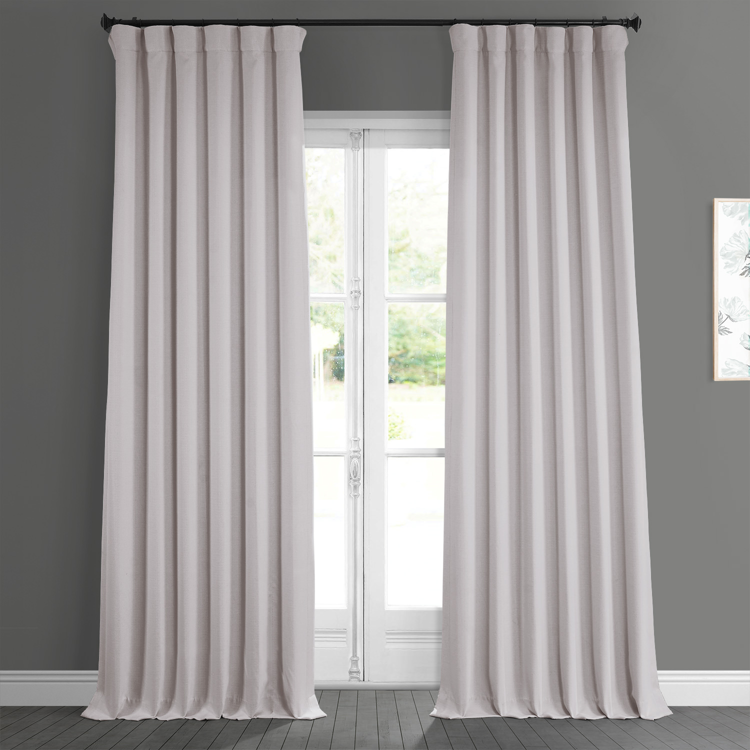 Birch Faux Linen Room Darkening Curtain