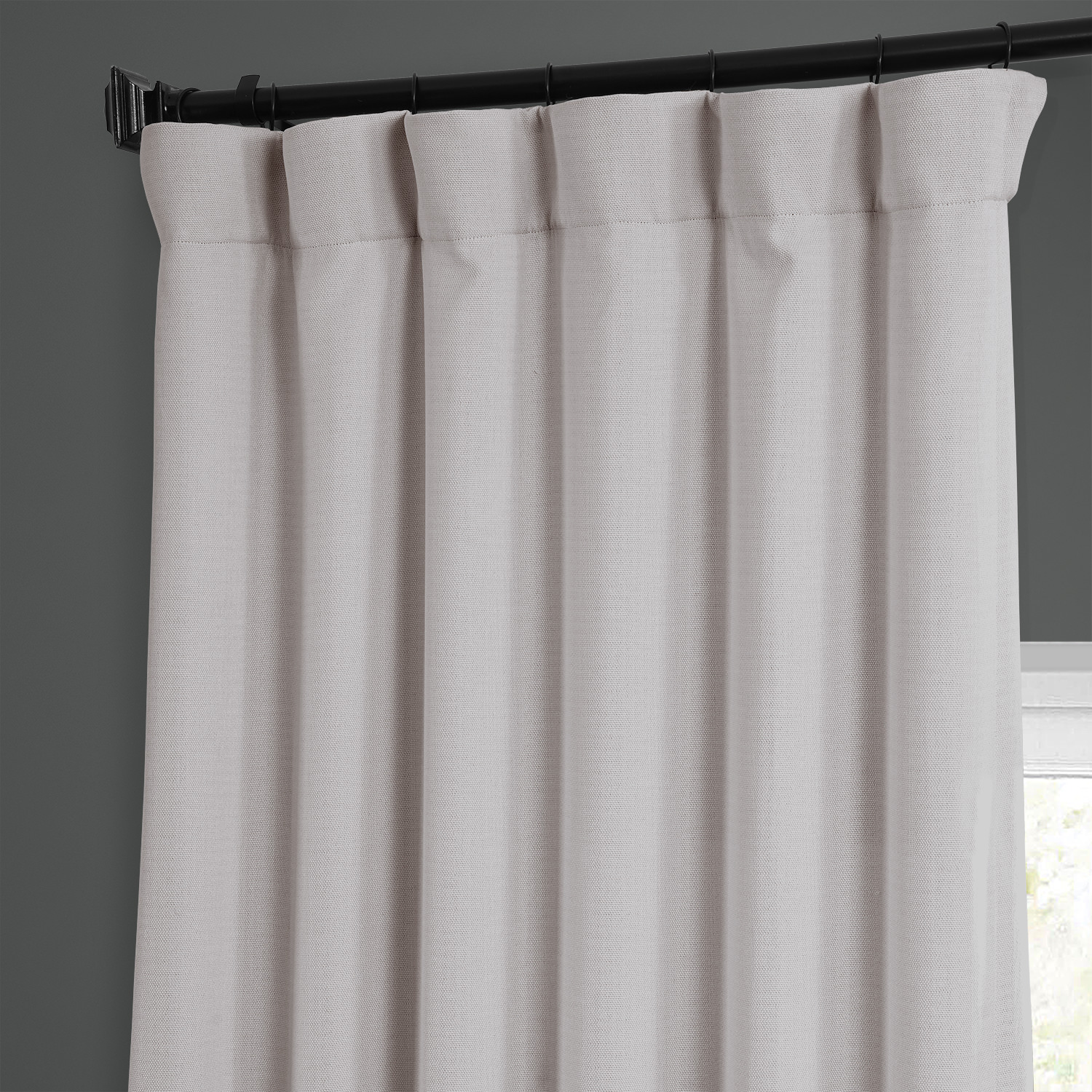 Birch Faux Linen Room Darkening Curtain