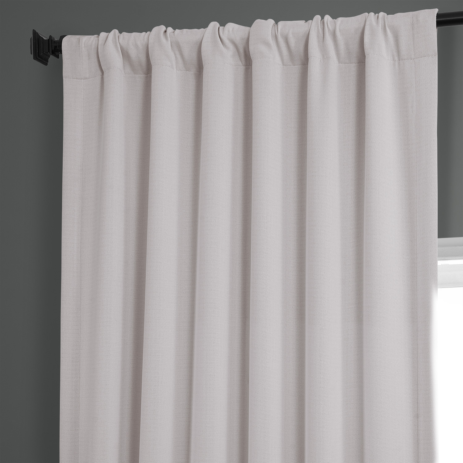 Birch Faux Linen Room Darkening Curtain