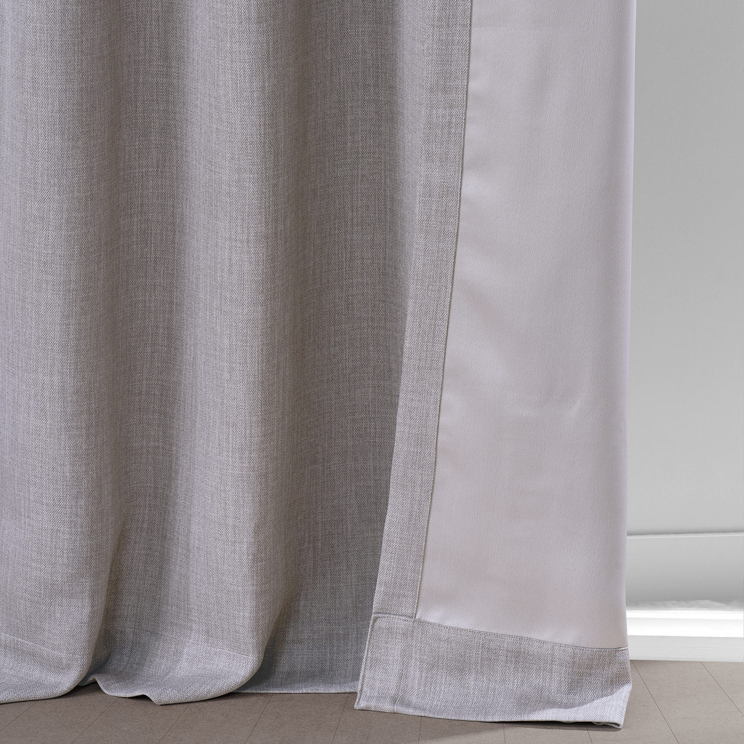 Clay Faux Linen Grommet Room Darkening Curtain