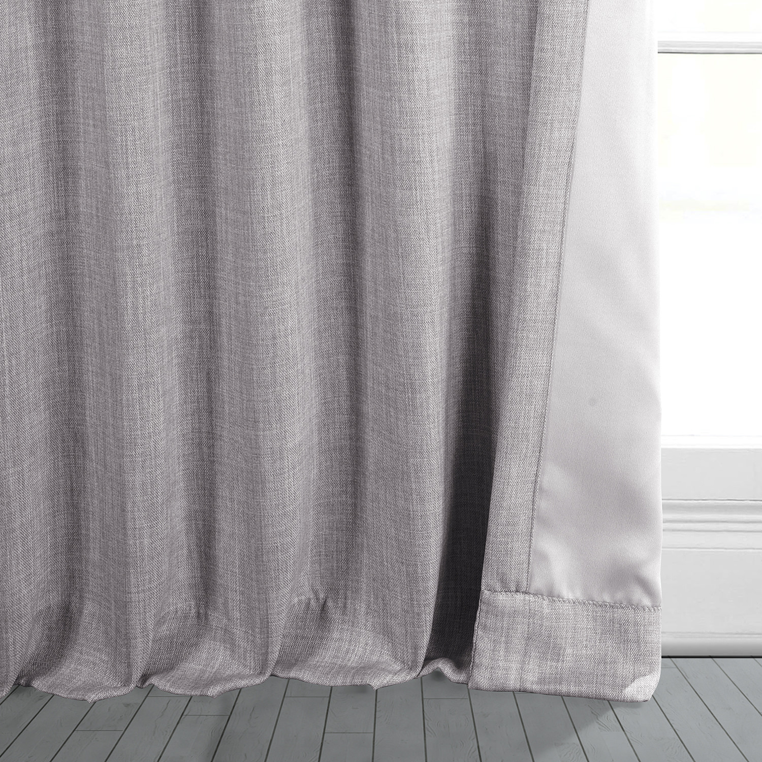 Clay Faux Linen Room Darkening Curtain