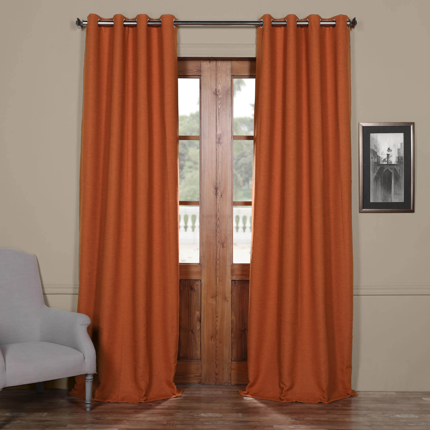 Persimmon Bellino Grommet Blackout Room Darkening Curtain