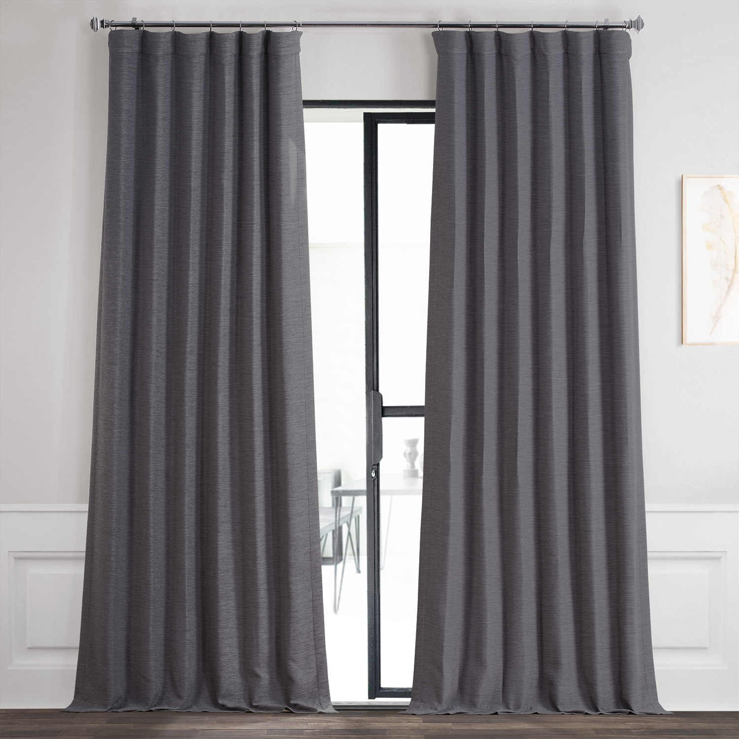 Armour Grey Bellino Blackout Room Darkening Curtain