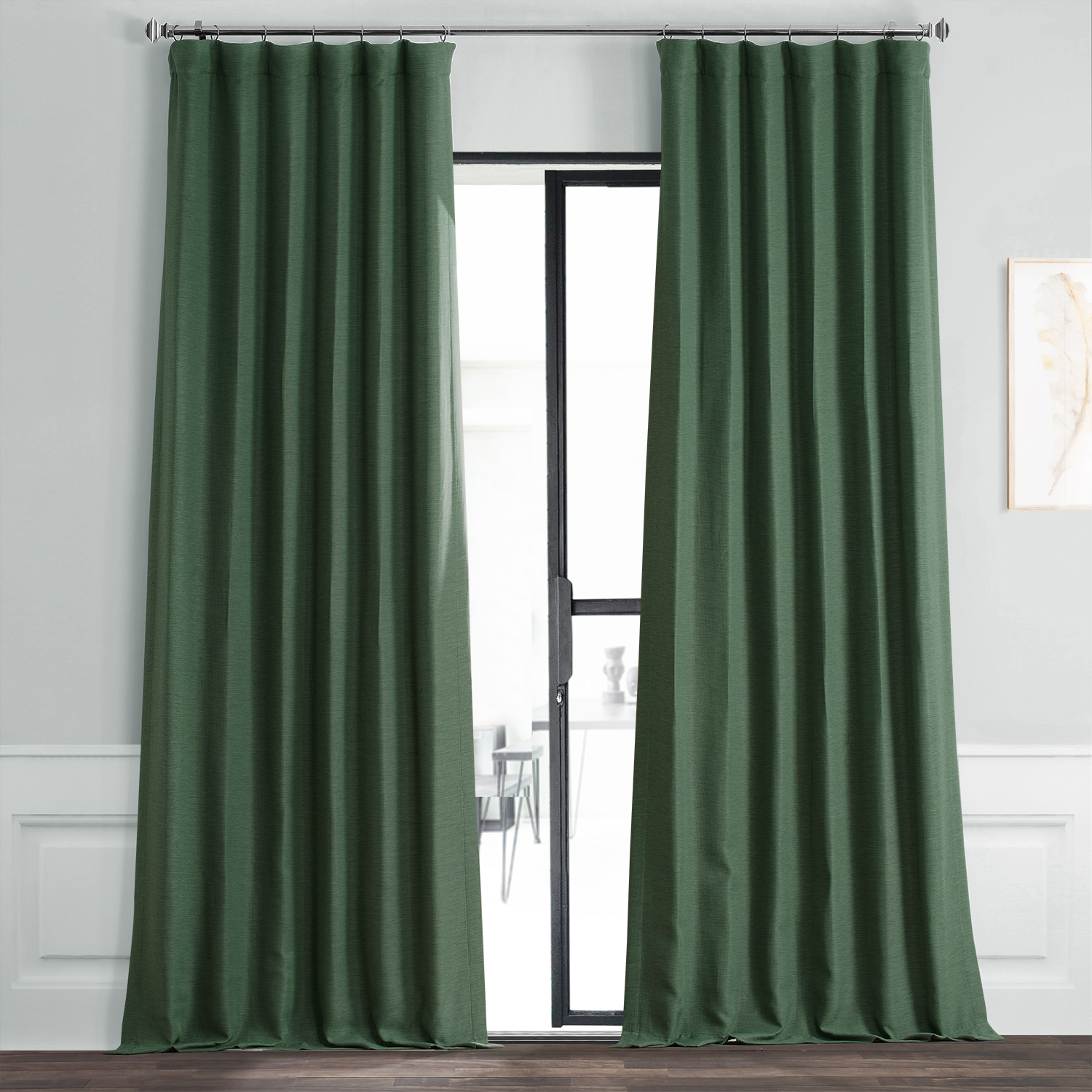 Pine Forest Green Bellino Blackout Room Darkening Curtain