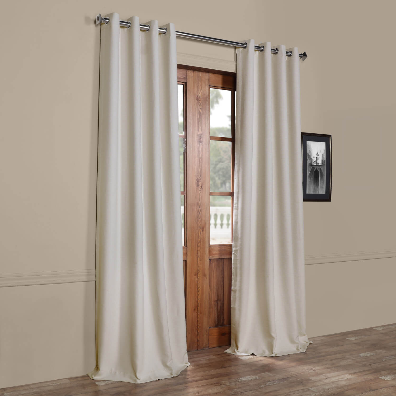 Oat Cream Bellino Grommet Blackout Room Darkening Curtain