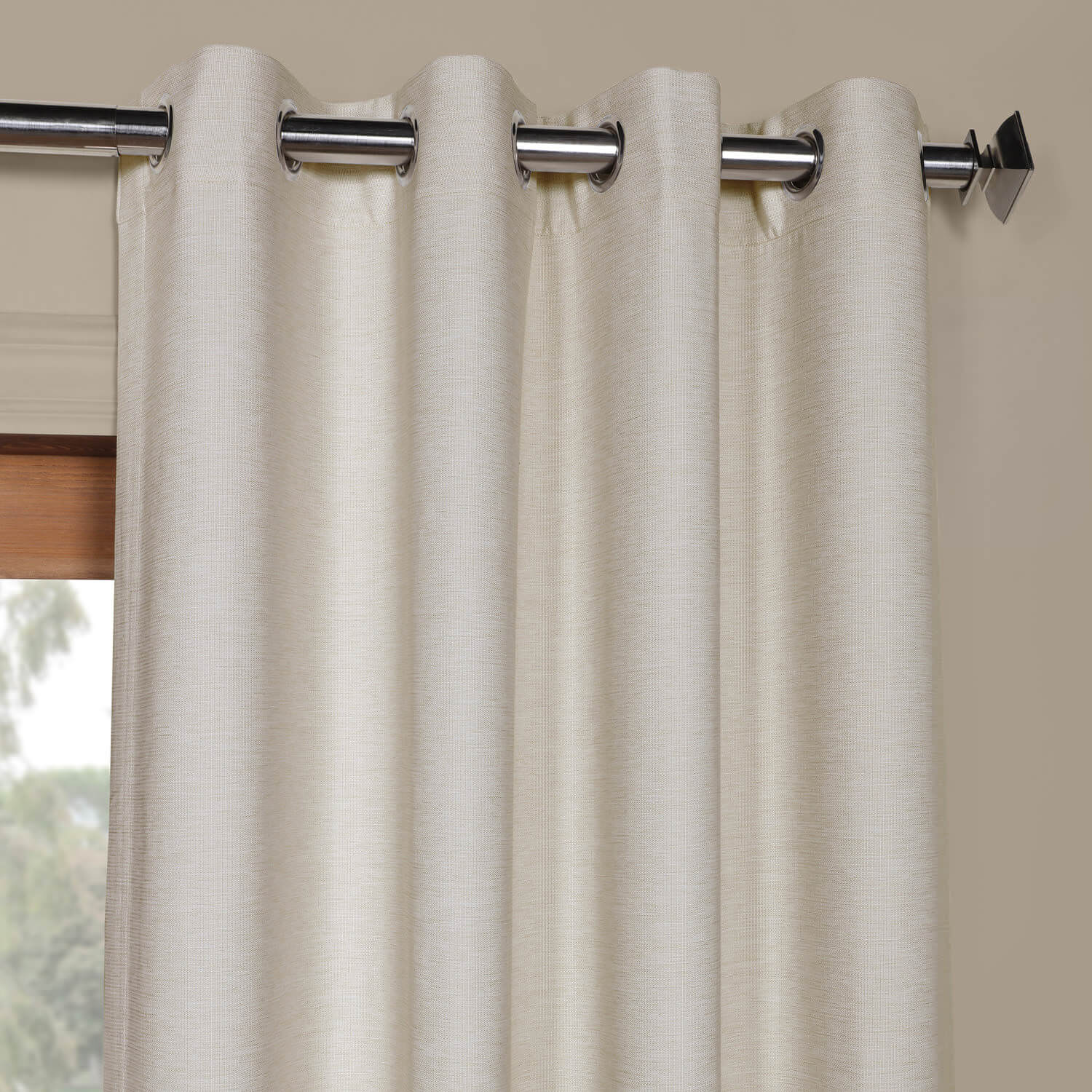 Oat Cream Bellino Grommet Blackout Room Darkening Curtain