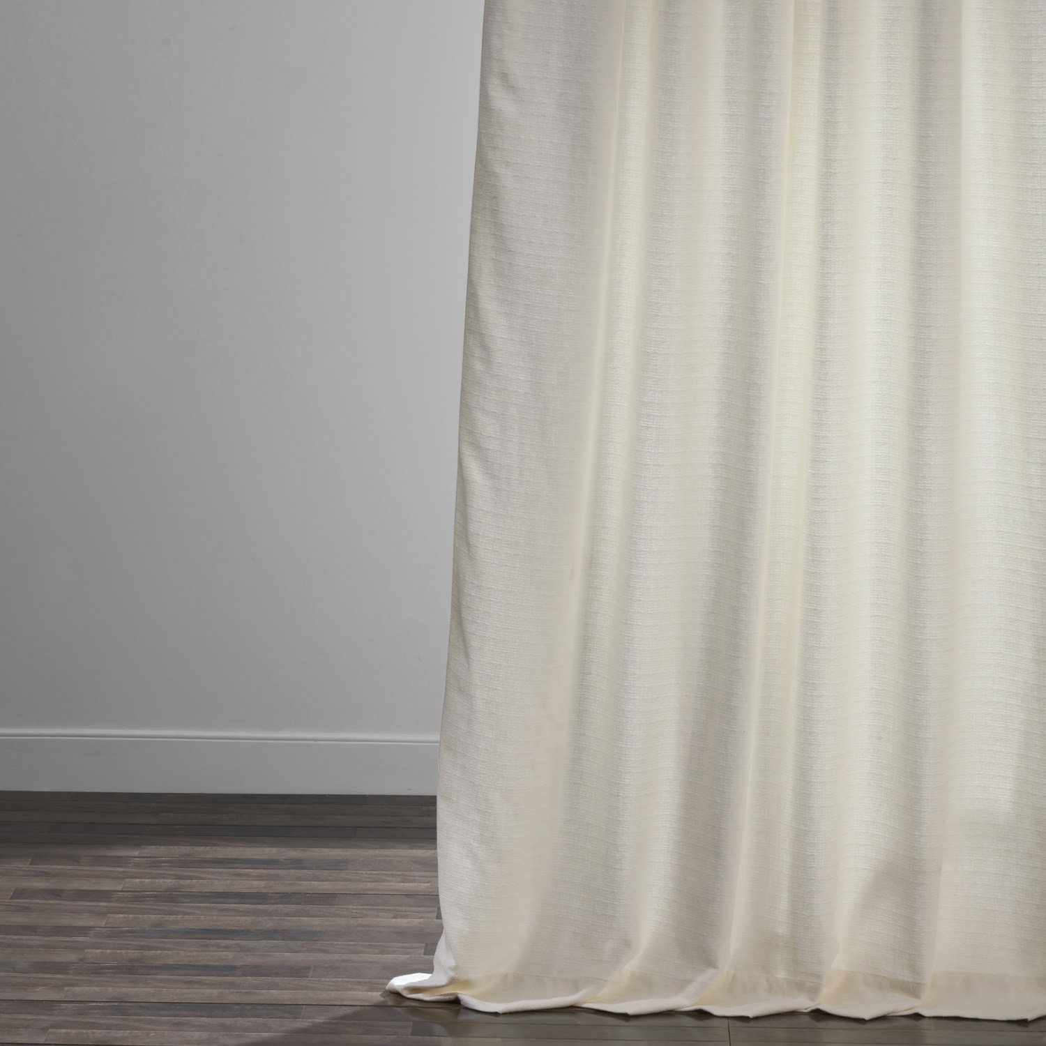 Off White Cotton Textured BarkWeave Curtain