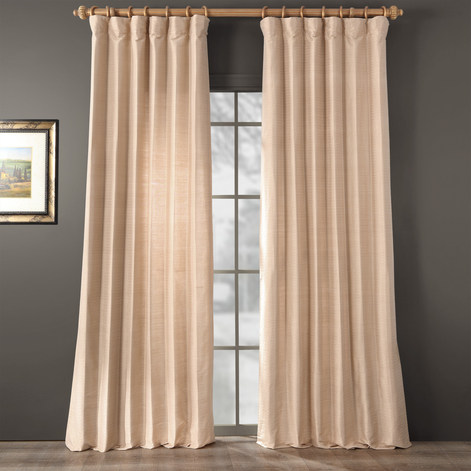 Sandcastle Tan Hand Weaved Cotton Curtain