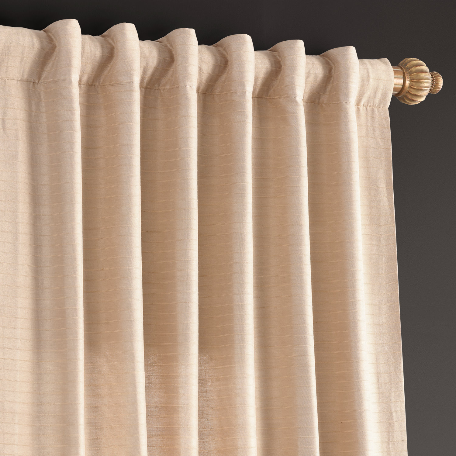 Sandcastle Tan Hand Weaved Cotton Curtain