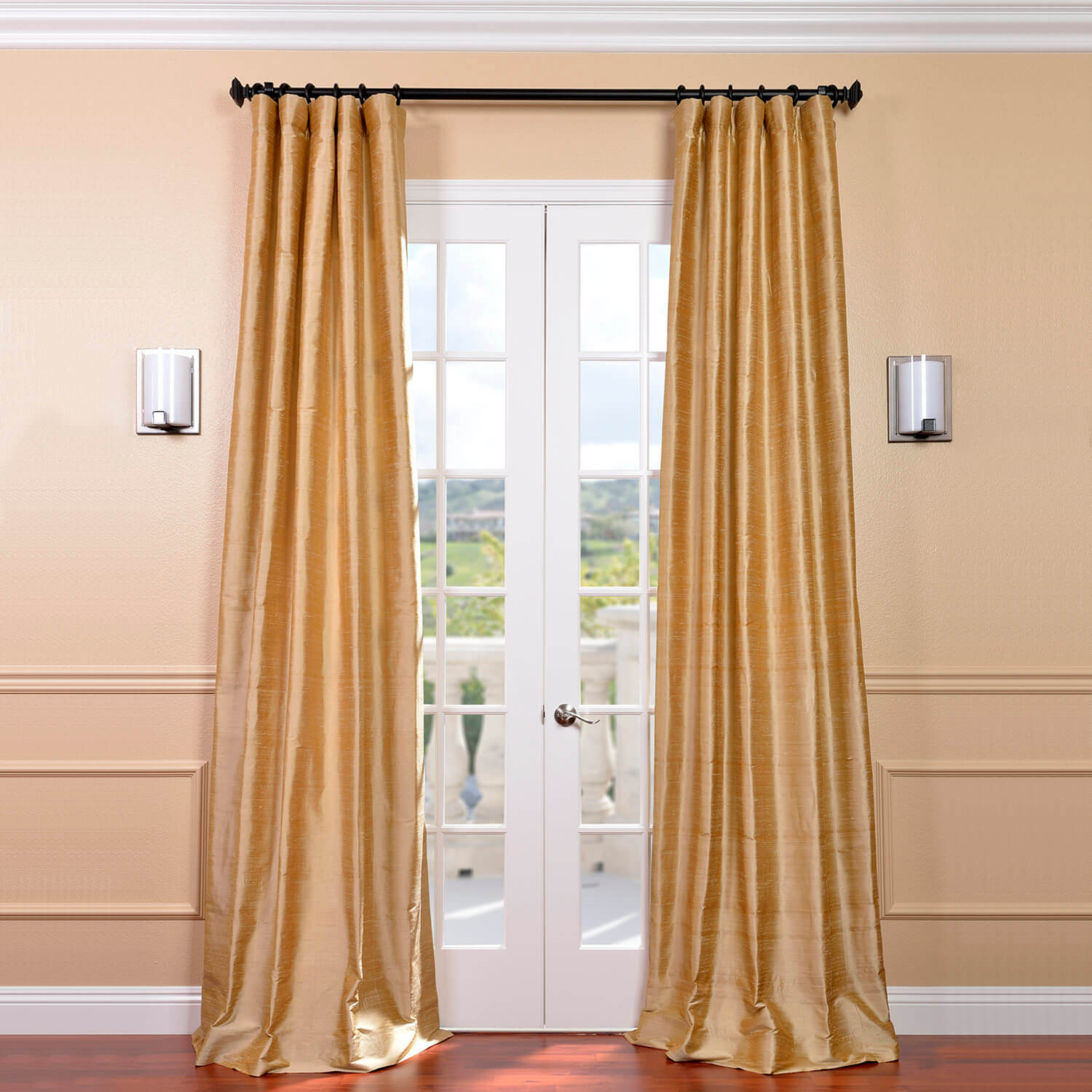 Biscotti Textured Dupioni Silk Curtain