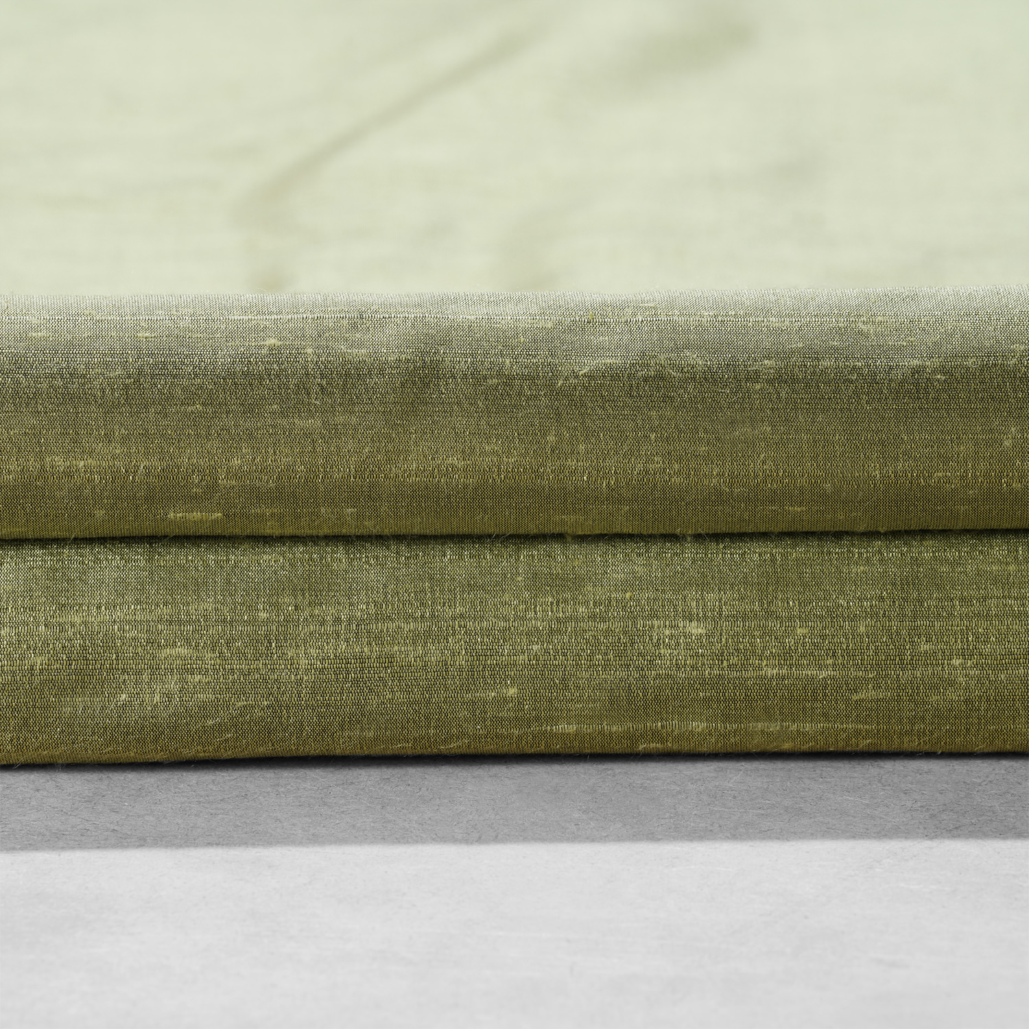 Paradise Green Textured Dupioni Silk Swatch