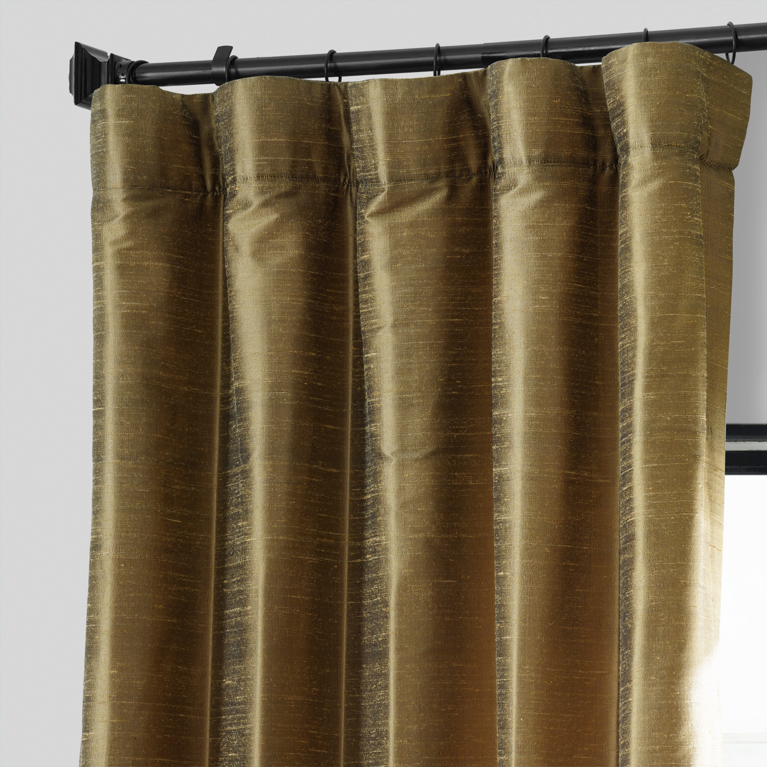 Sconce Gold Textured Dupioni Silk Curtain