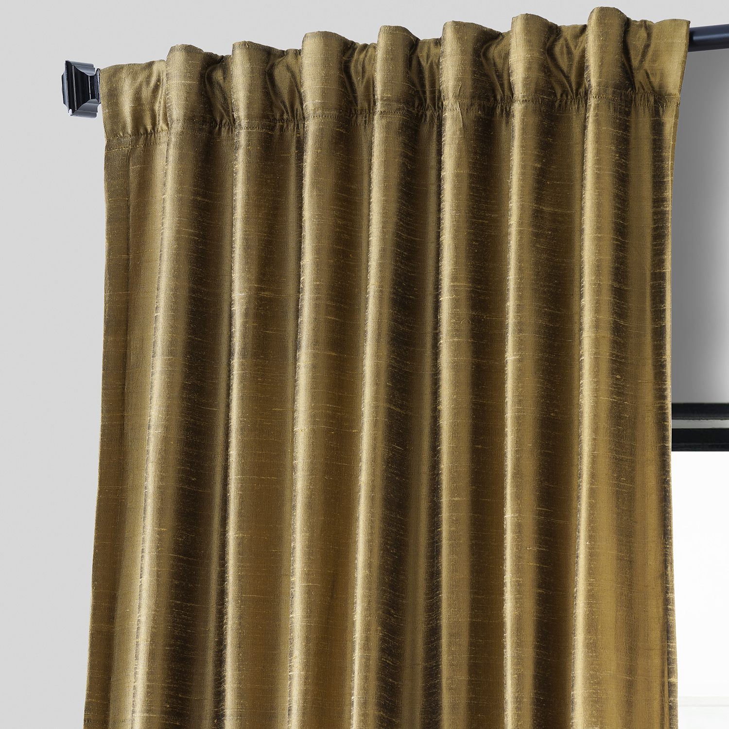 Sconce Gold Textured Dupioni Silk Curtain