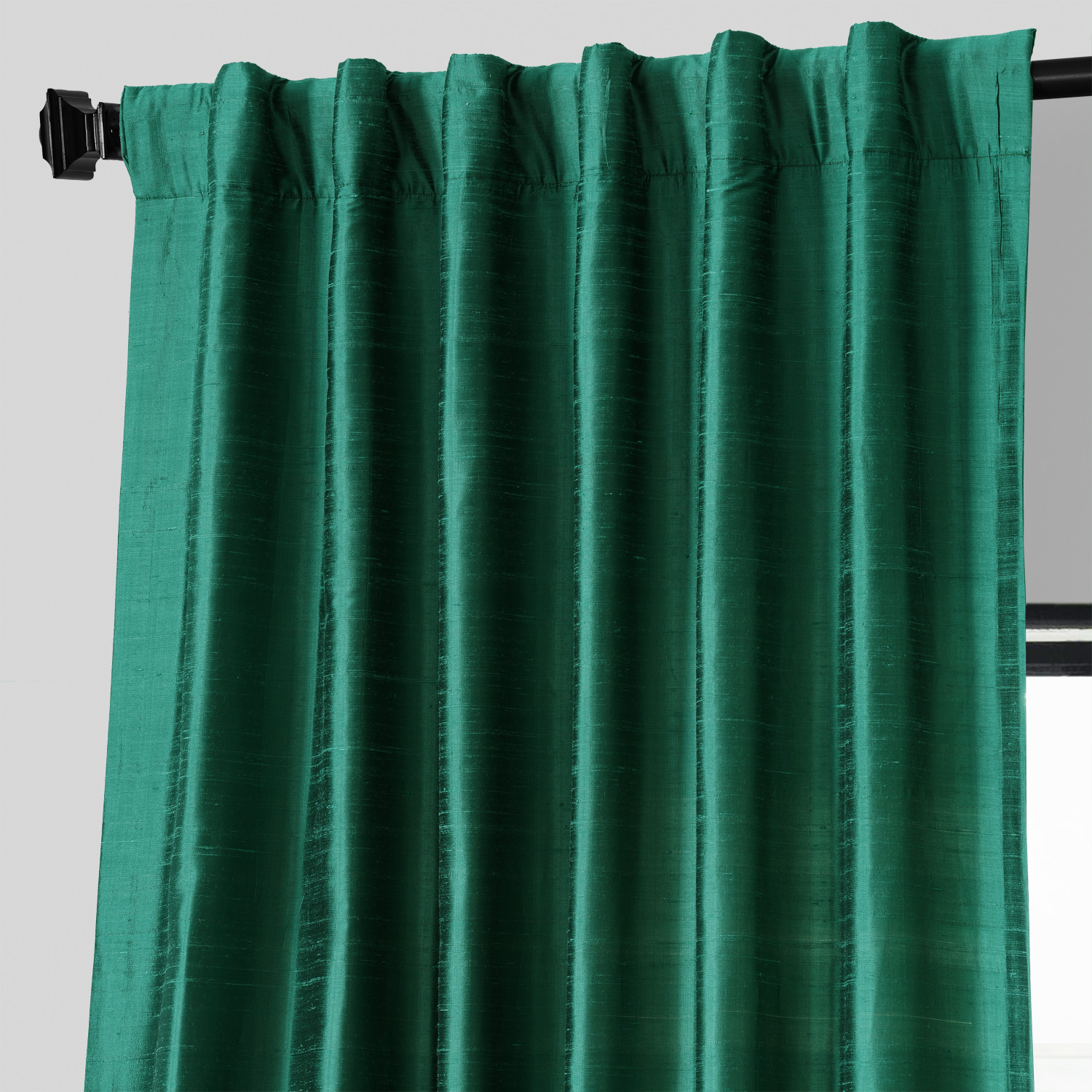 Carnival Green Textured Dupioni Silk Curtain