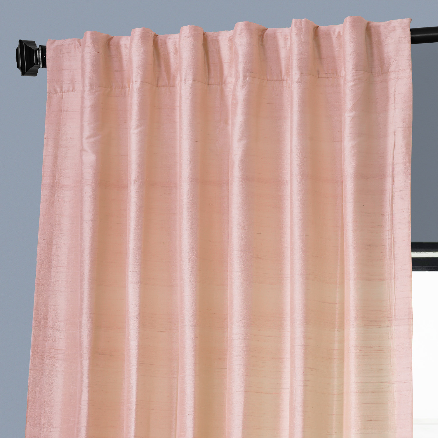 Truffle Pink Textured Dupioni Silk Curtain