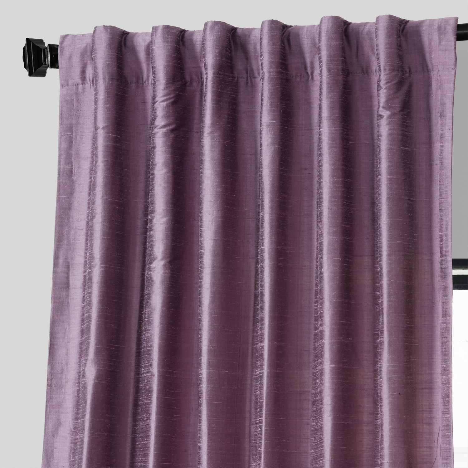 Prussian Plum Textured Dupioni Silk Curtain