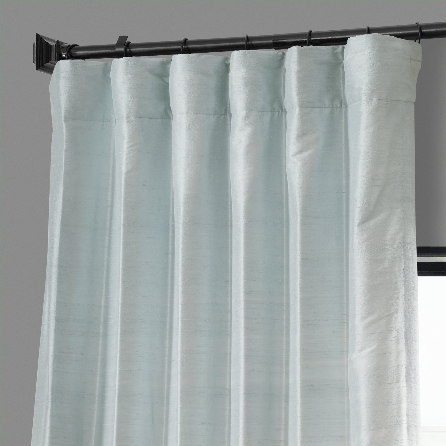 Siberian Ice Textured Dupioni Silk Curtain