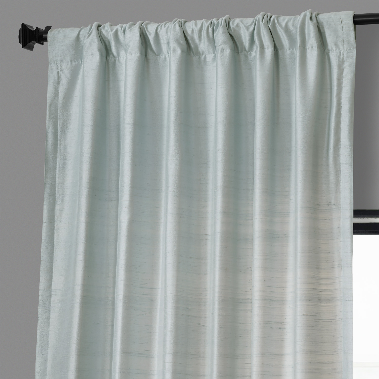 Siberian Ice Textured Dupioni Silk Curtain