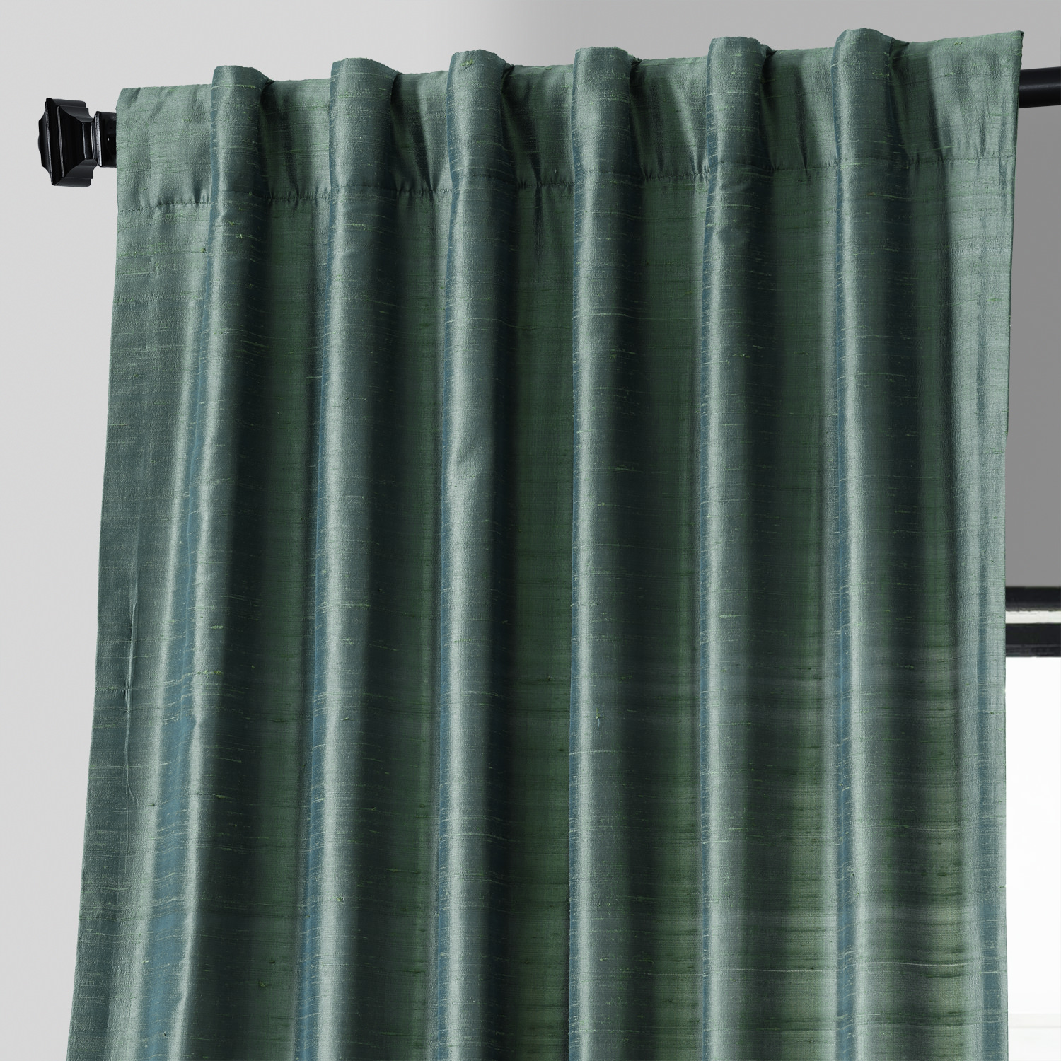 Sea Spray Textured Dupioni Silk Curtain