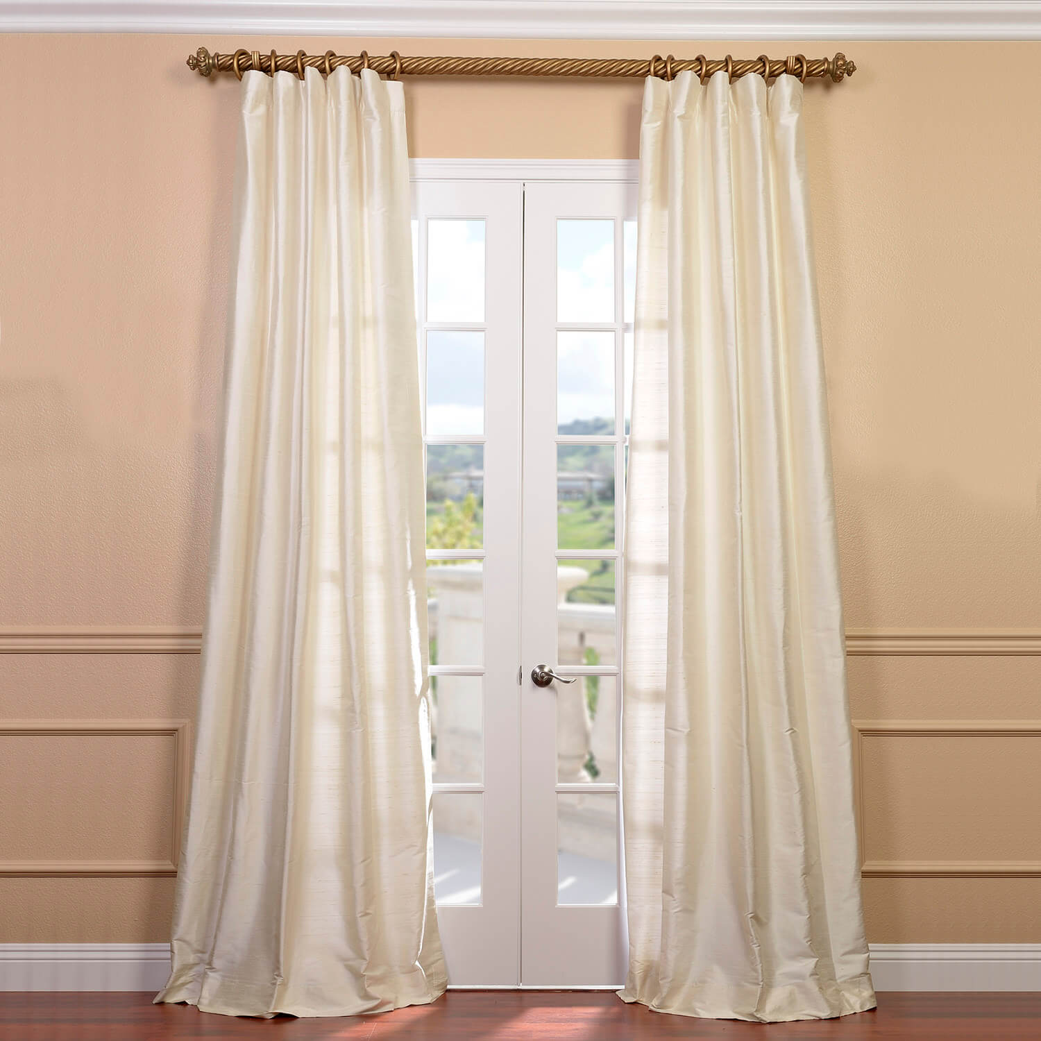 Pearl Textured Dupioni Silk Curtain