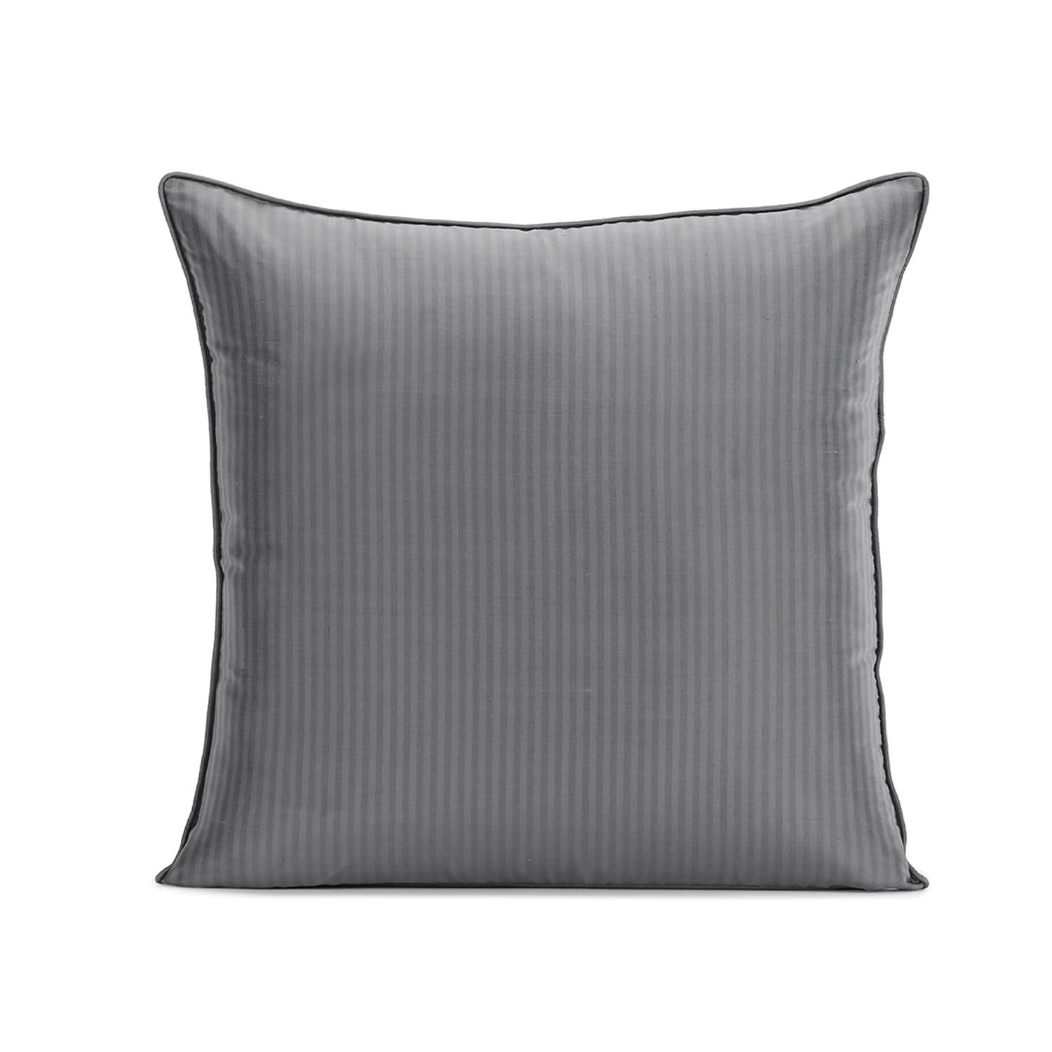 Cambridge Grey Silk Stripe Cushion Covers - Pair