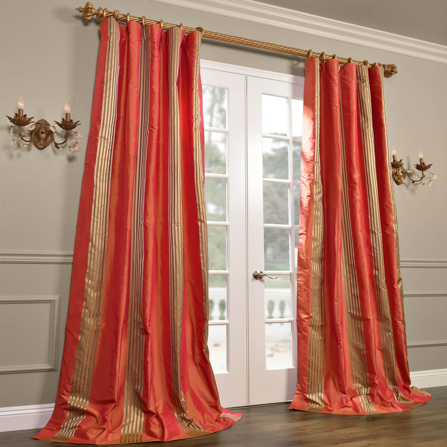 Waterford Sienna Silk Stripe Curtain