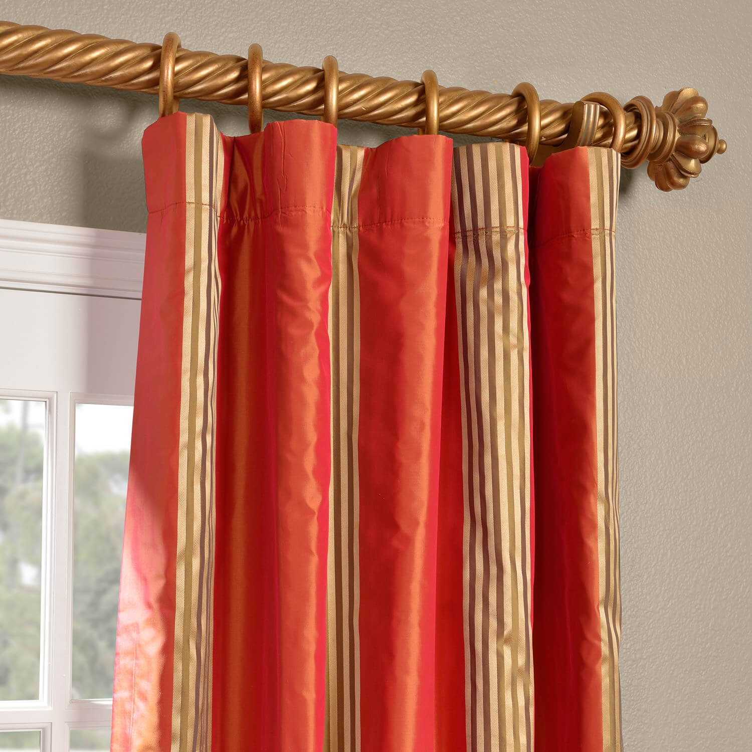 Waterford Sienna Silk Stripe Curtain