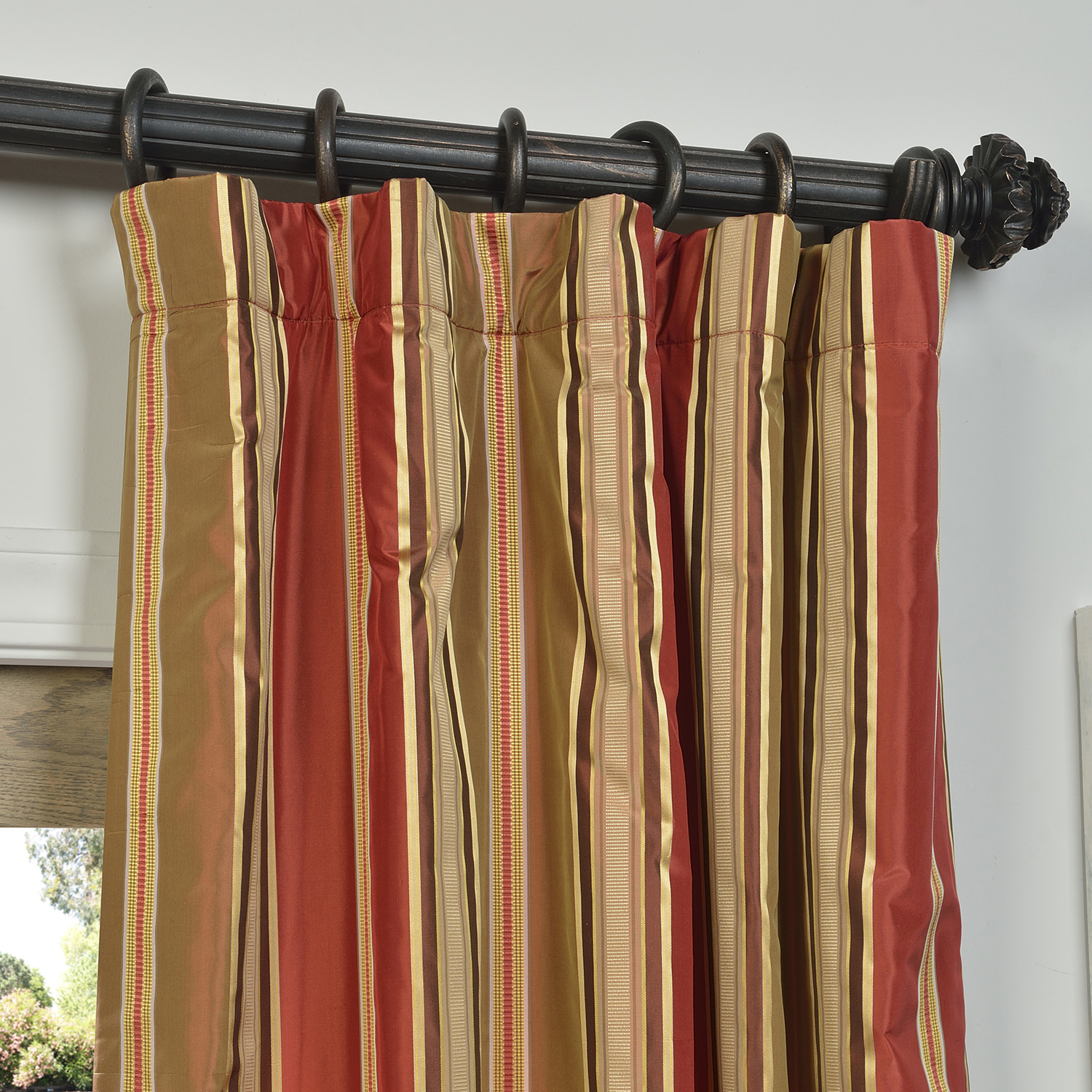 Alton Multi Stripe Designer Silk Curtain