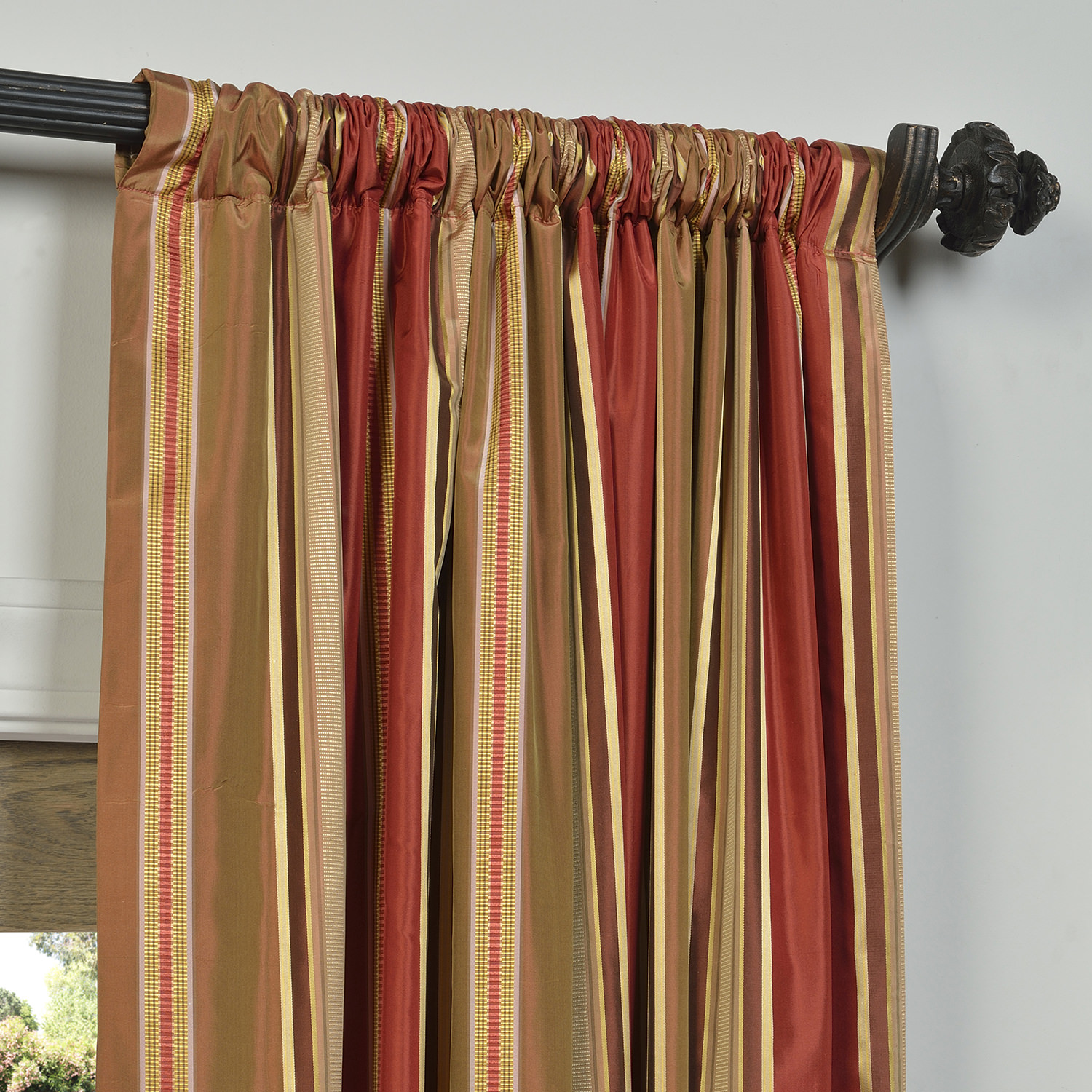 Alton Multi Stripe Designer Silk Curtain