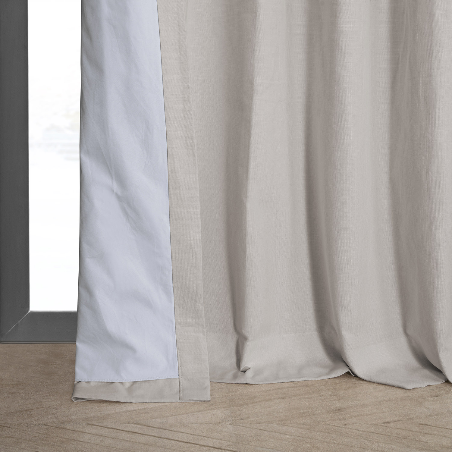 Supreme Cream Dune Textured Hotel Blackout Cotton Curtain