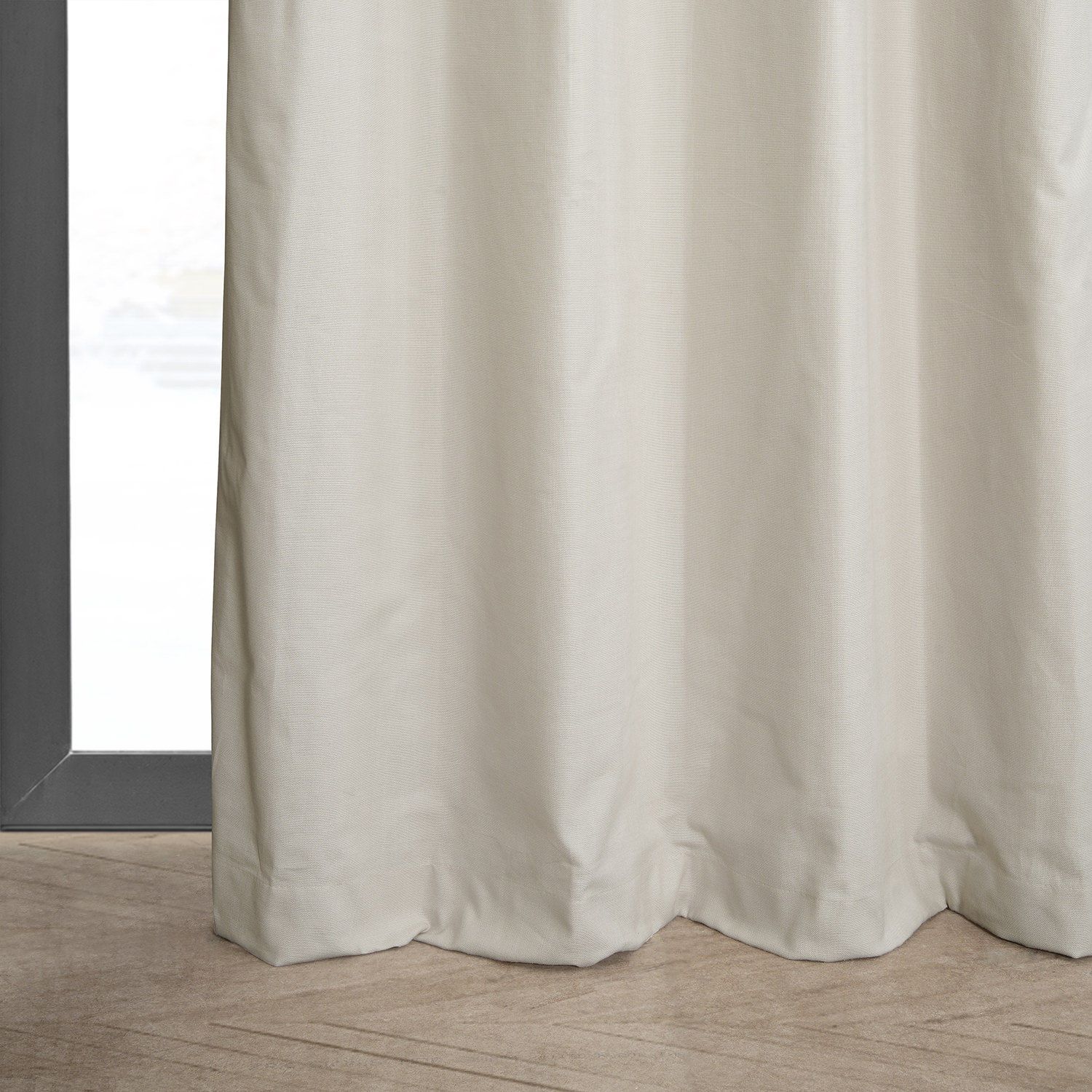 Fable Beige Dune Textured Hotel Blackout Cotton Grommet Curtain