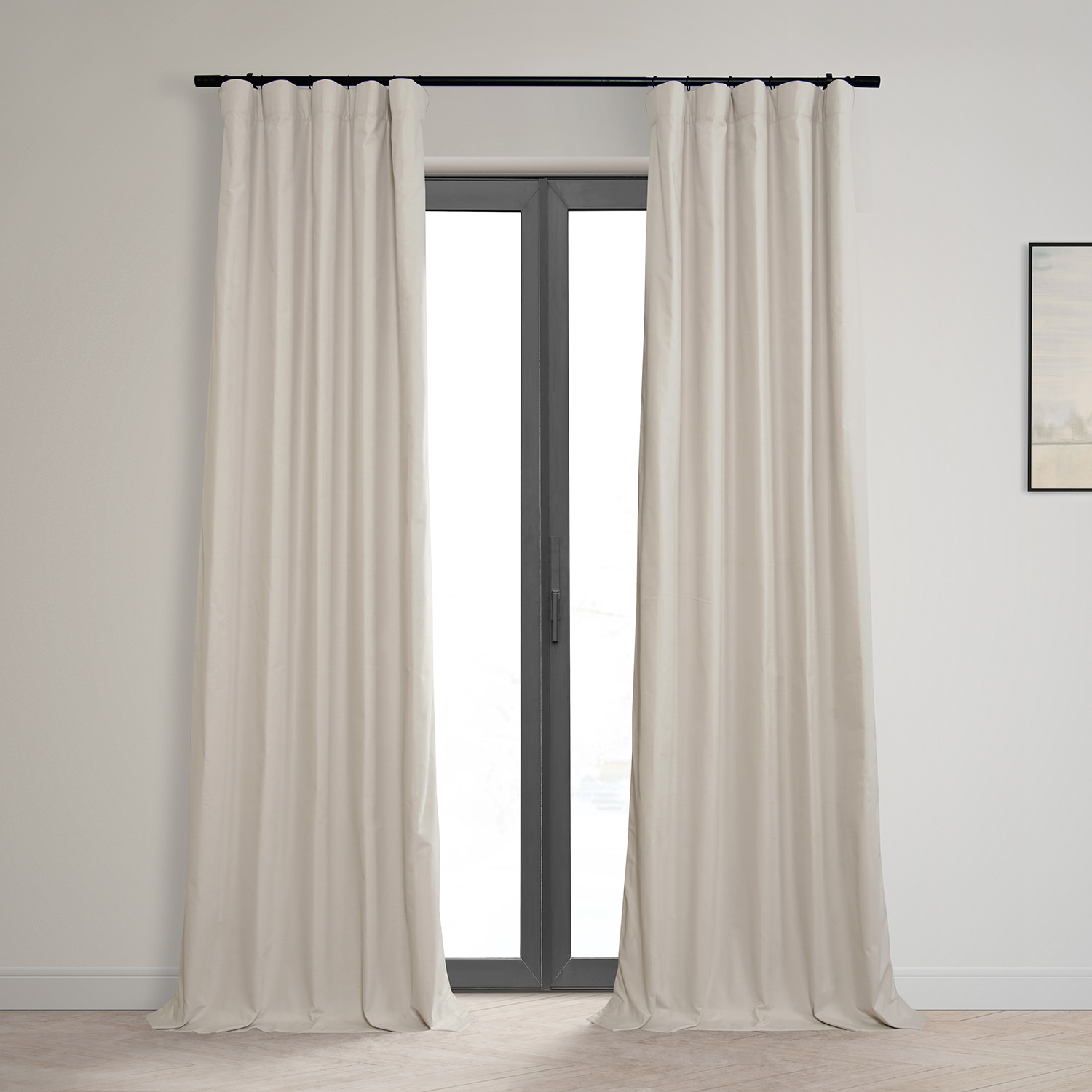 Fable Beige Dune Textured Hotel Blackout Cotton Curtain