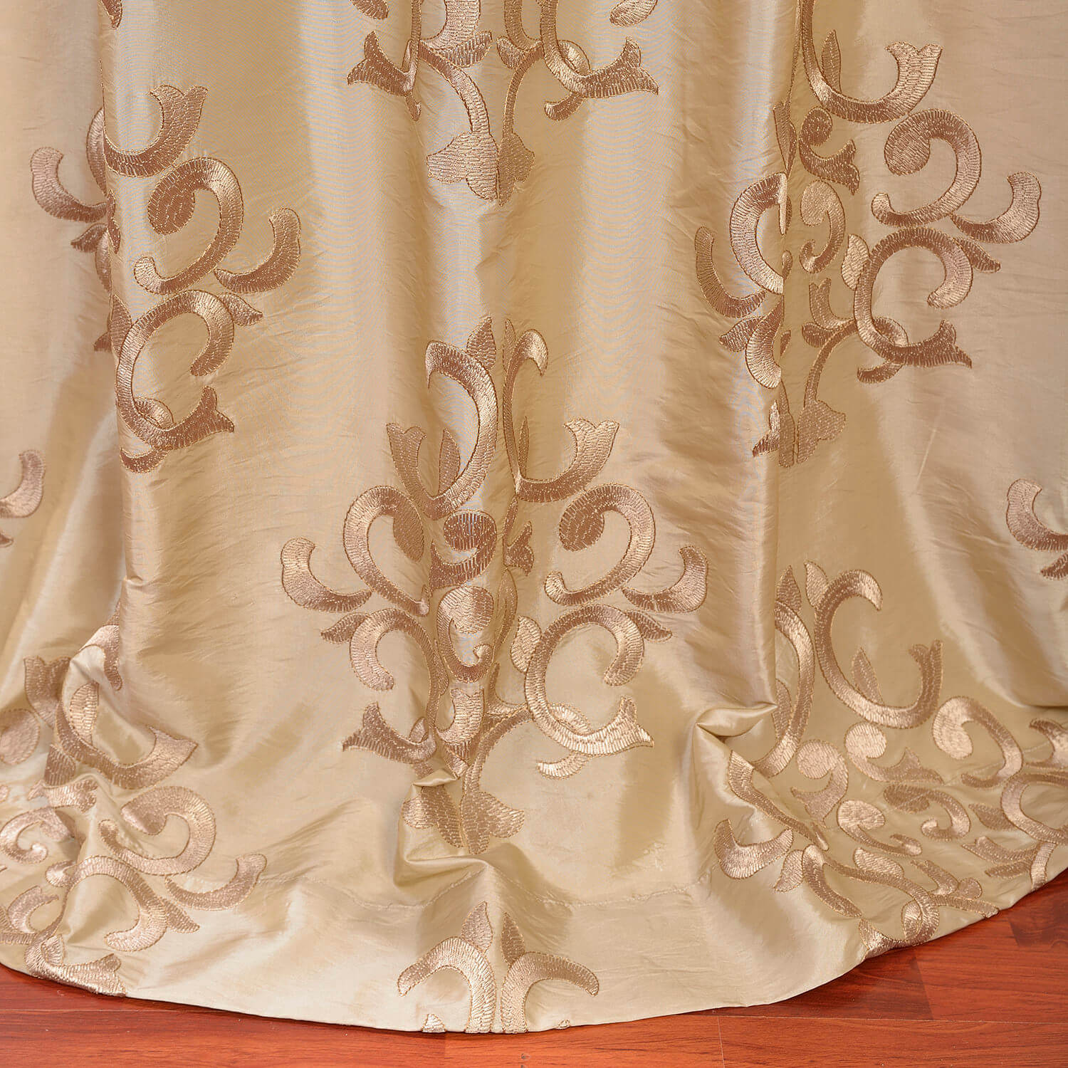 Ankara Champagne Beige Designer Embroidered Curtain