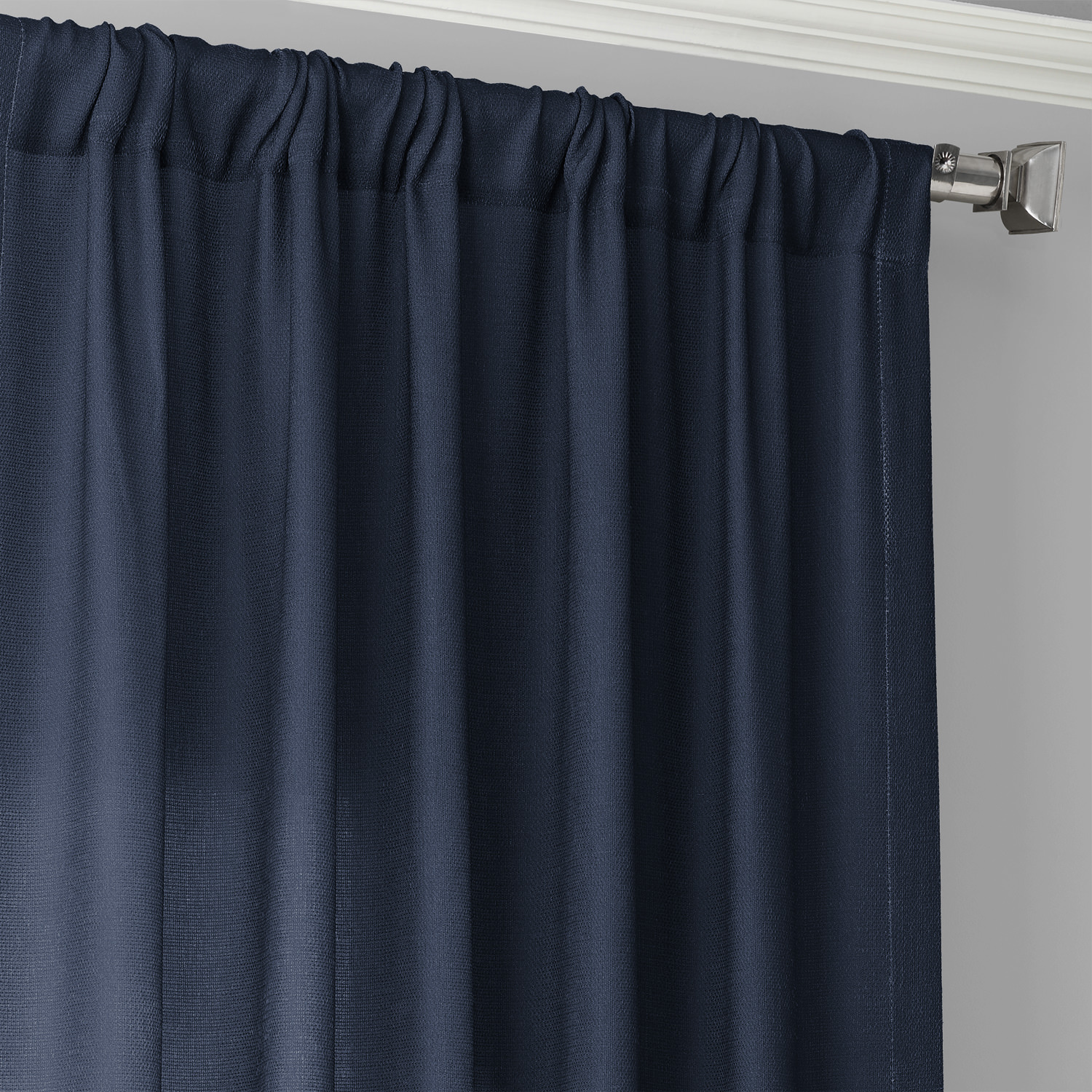 Ombre Blue Faux Linen Sheer Curtain