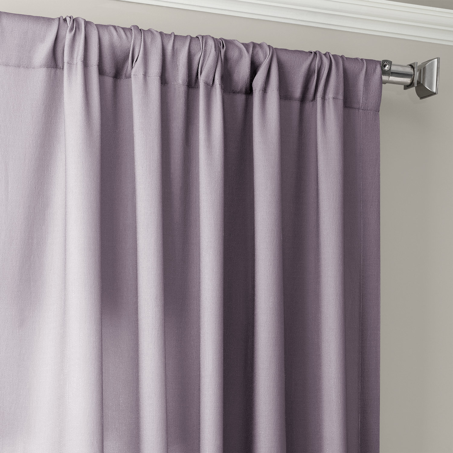 Ombre Plum Faux Linen Semi Sheer Curtain