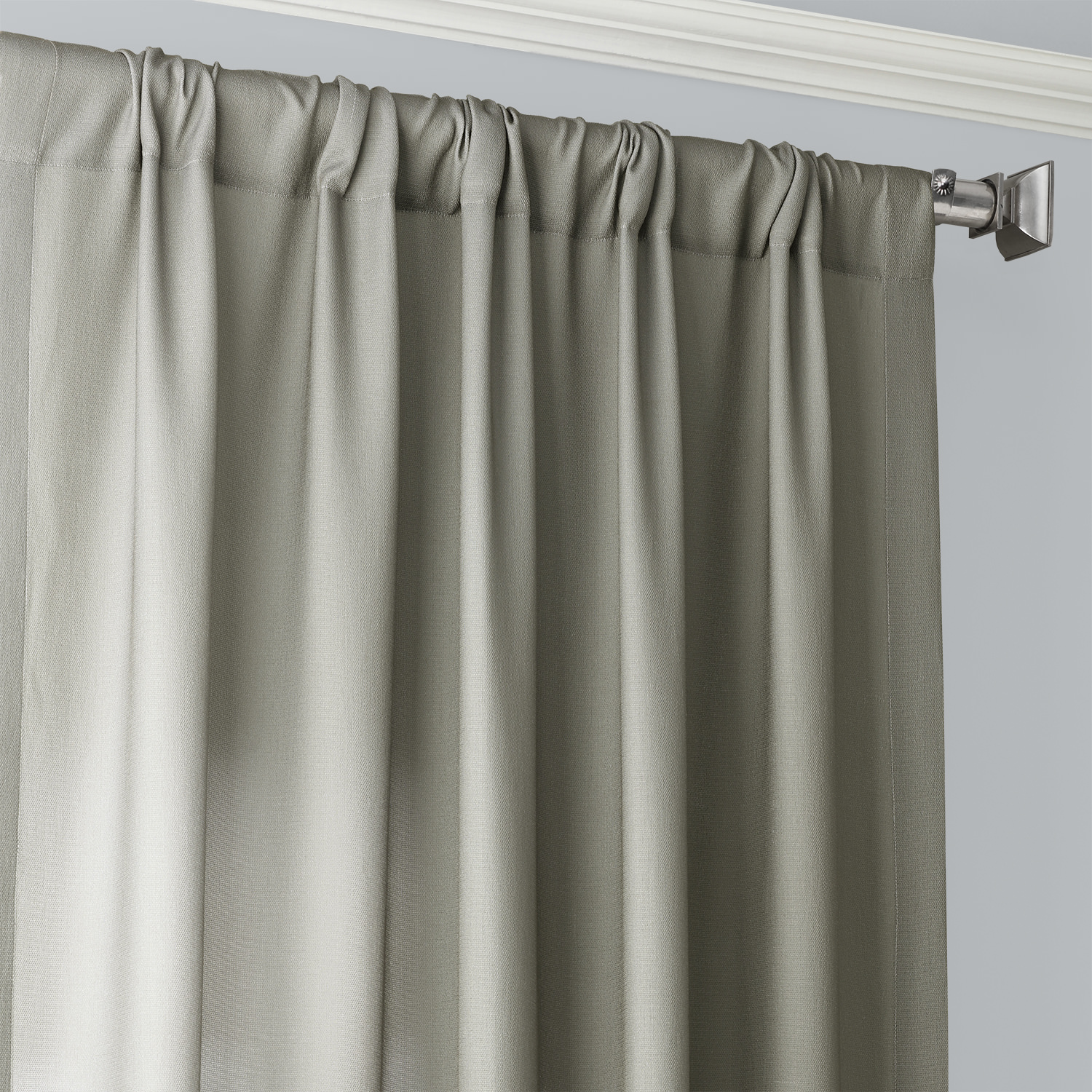 Ombre Slate Faux Linen Semi Sheer Curtain