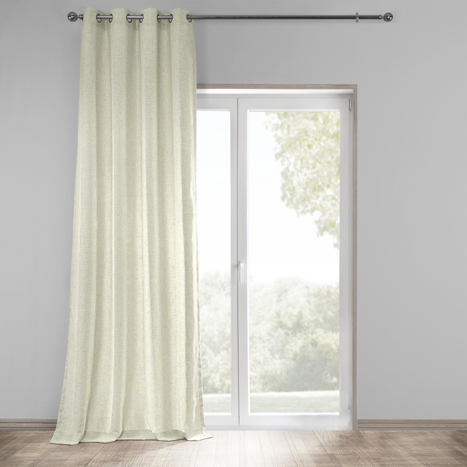 Barley Grommet Heavy Faux Linen Curtain