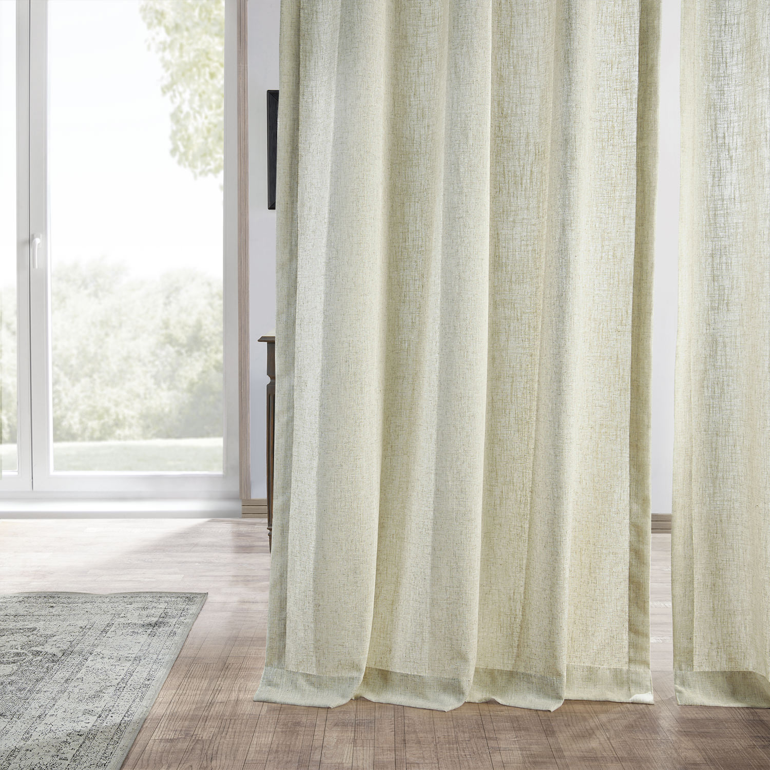 Barley Grommet Heavy Faux Linen Curtain